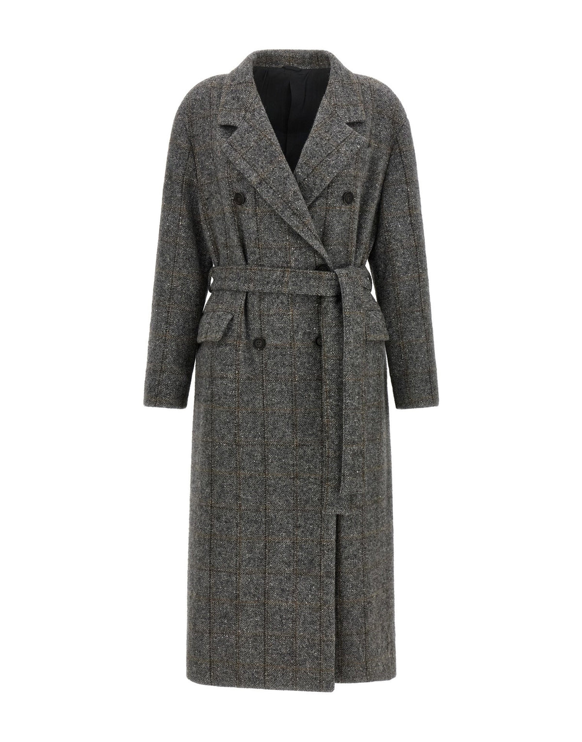 Brunello Cucinelli Check Tweed Coat