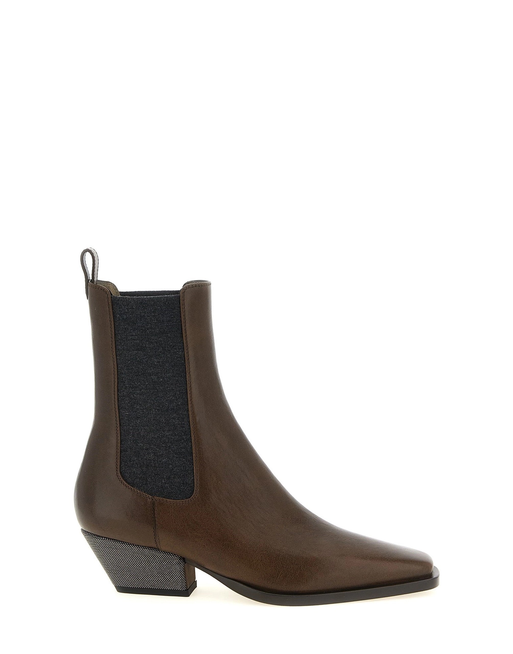 Brunello Cucinelli Precious Heel Ankle Boots