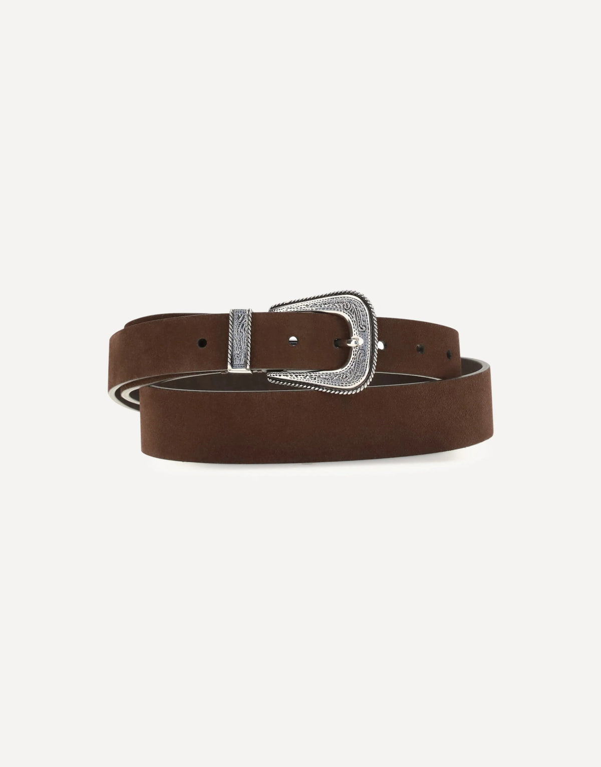 Brunello Cucinelli Suede Western Buckle Belt