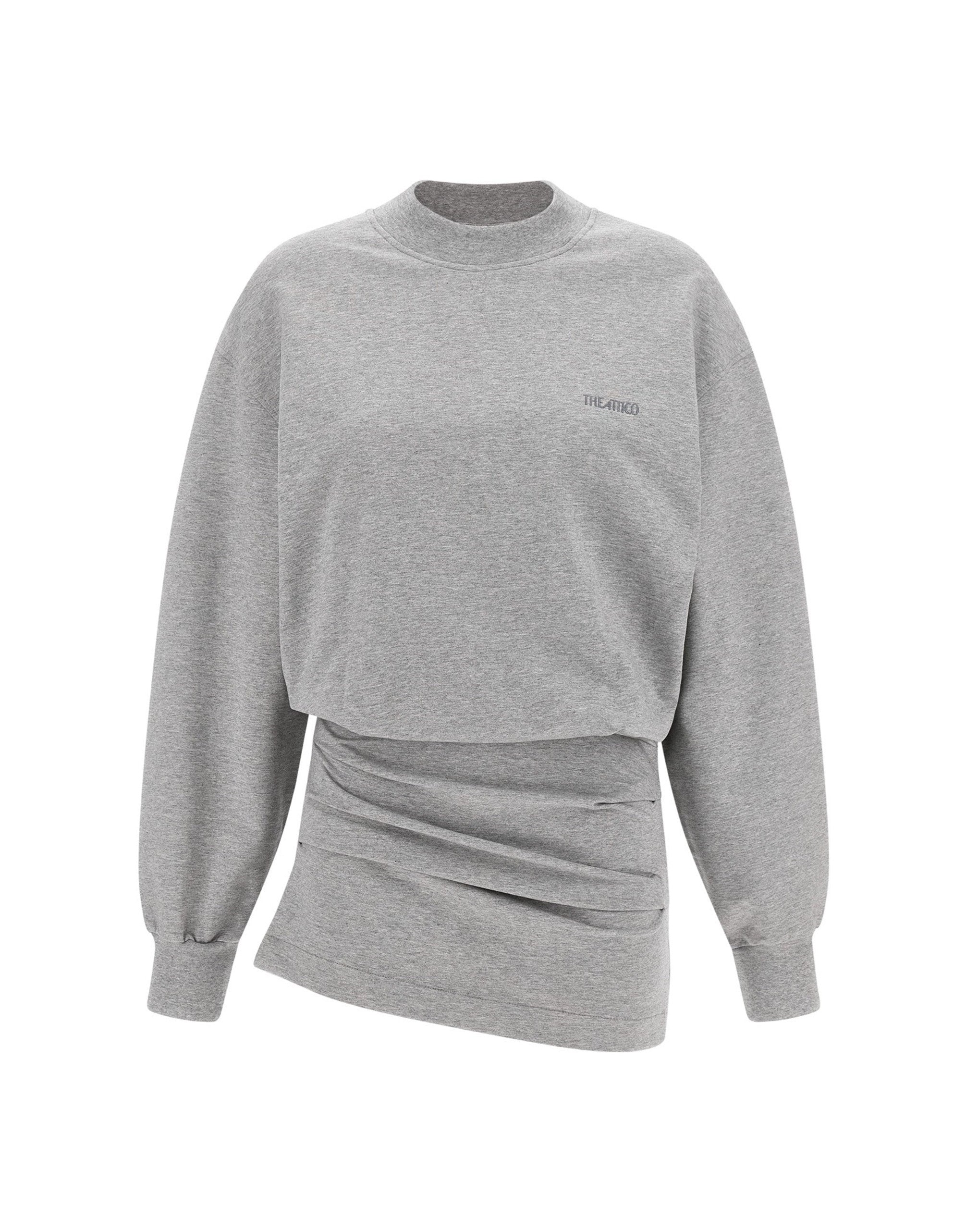 The Attico Mélange Sweatshirt Mini Dress
