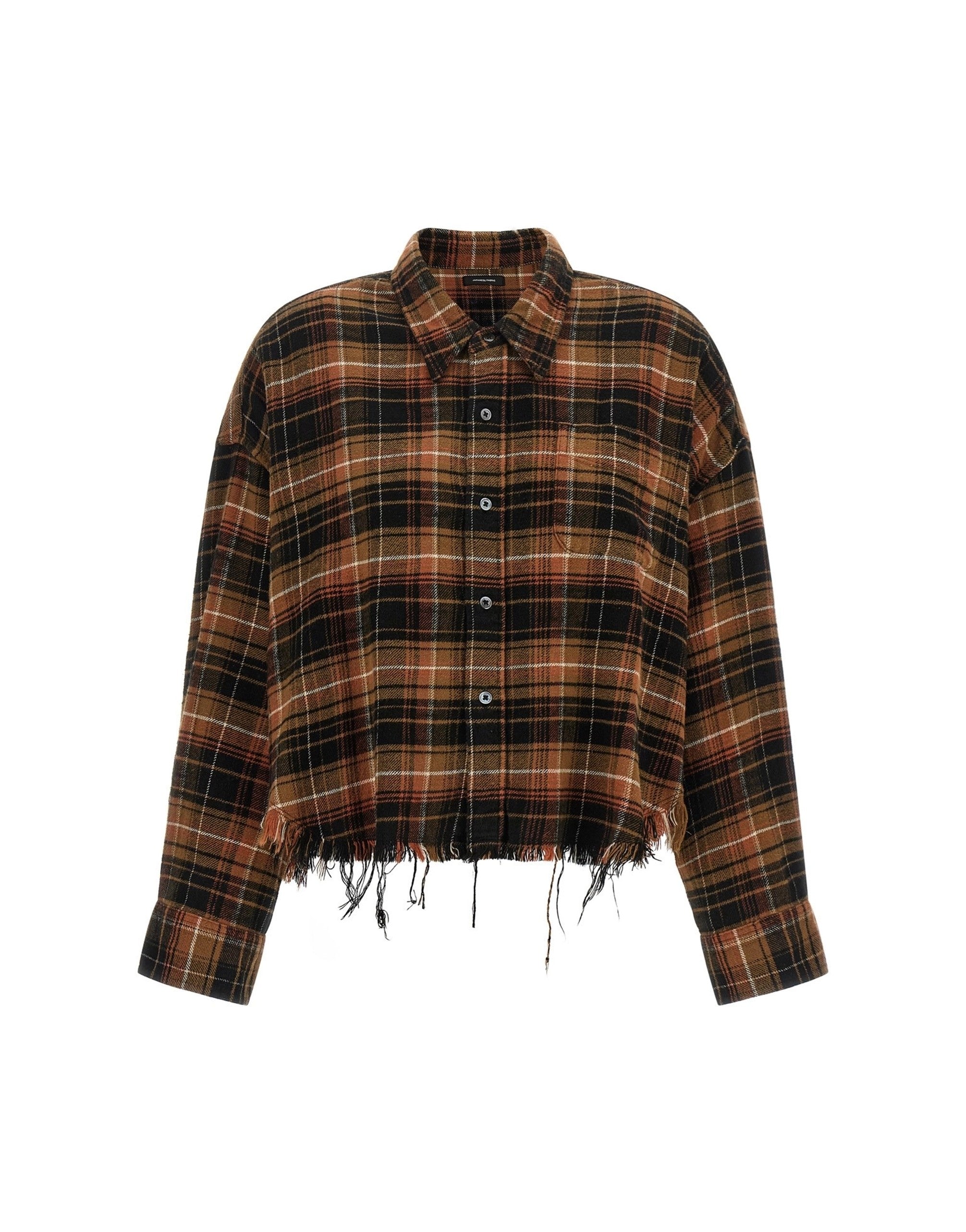R13 Raw Cut Cropped Shirt