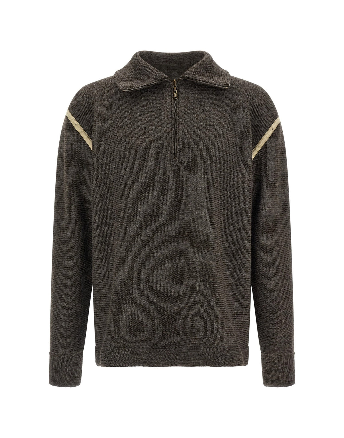 Maison Margiela Elbow Patch Quarter-Zip Sweater