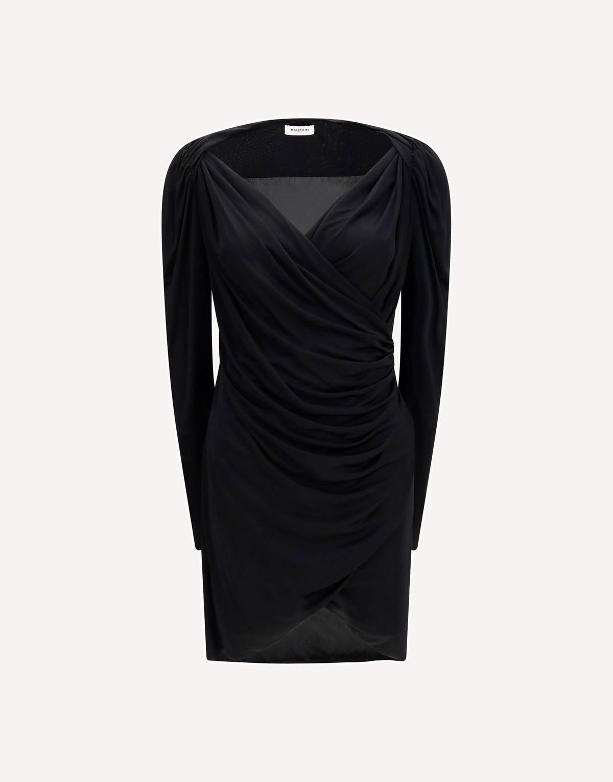 Balmain Draped Jersey Mini Dress
