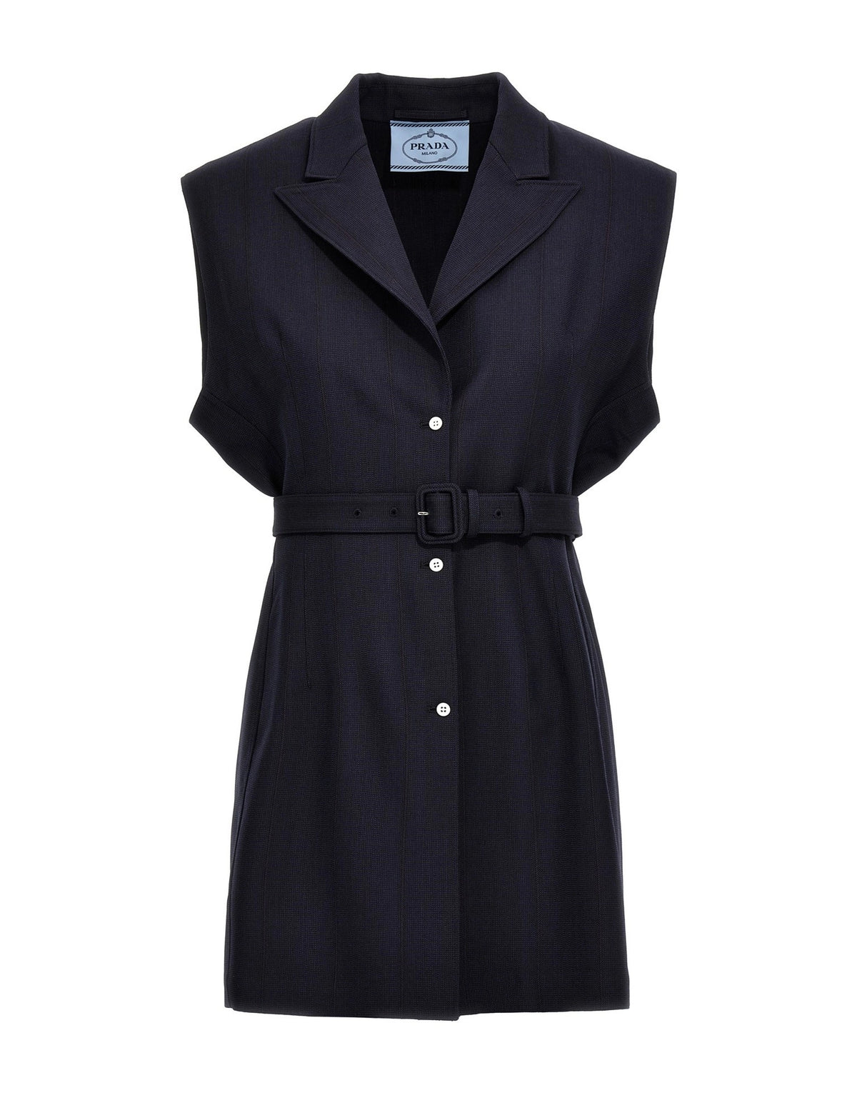 Prada Belted Wool Vest