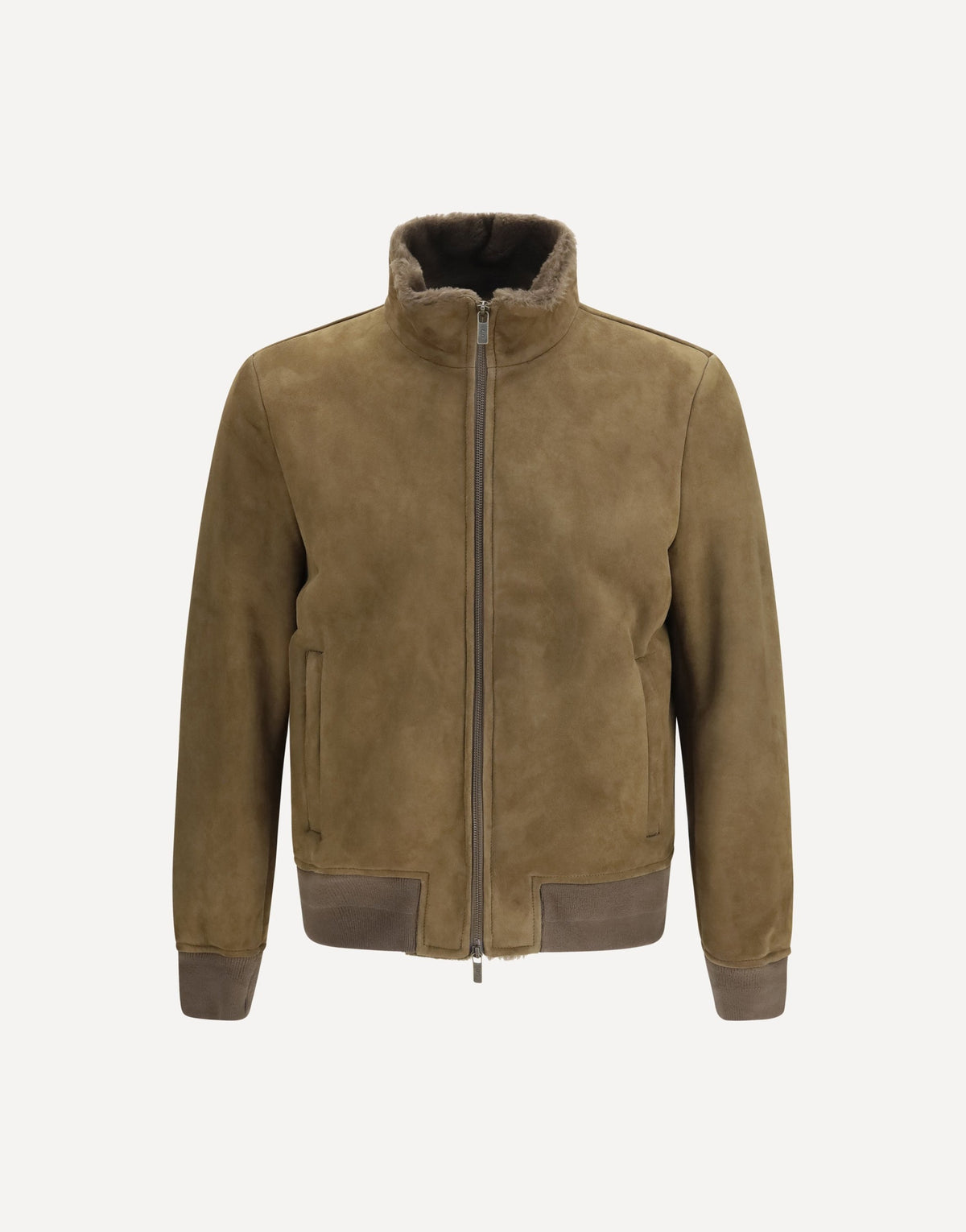 Salvatore Santoro High-Neck Suede Jacket