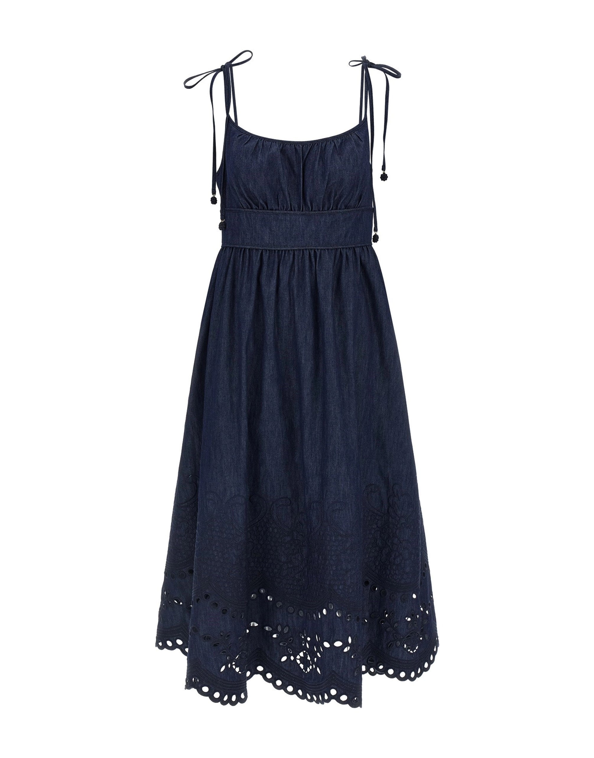 Zimmermann Mahon Cotton Denim Midi Dress