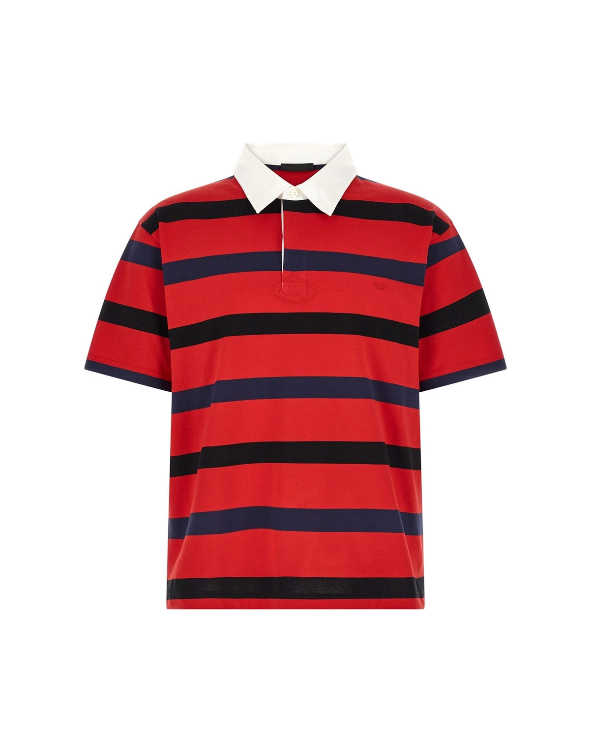Prada Striped Cotton Polo Shirt