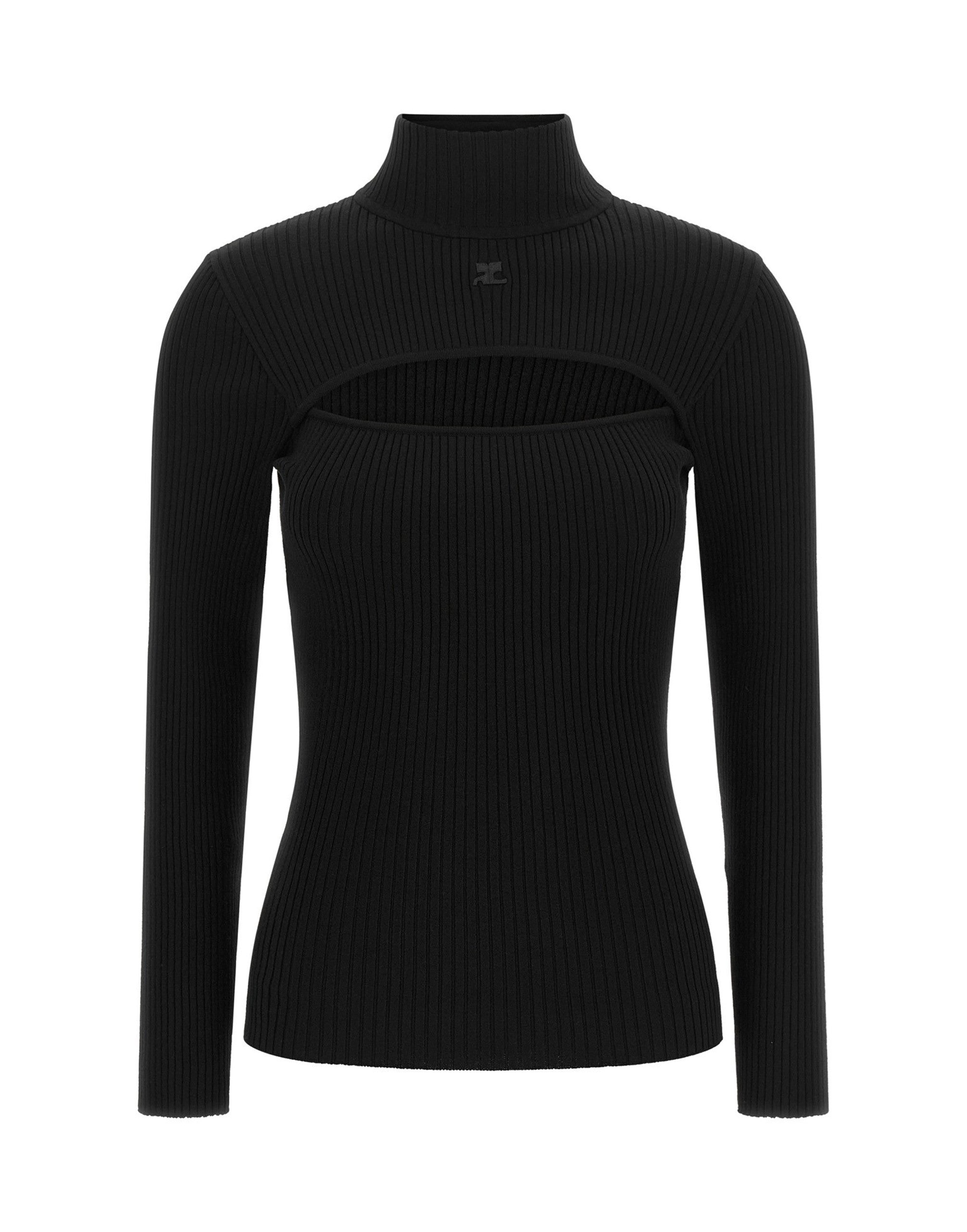 Courrèges High-Neck Cut-Out Sweater