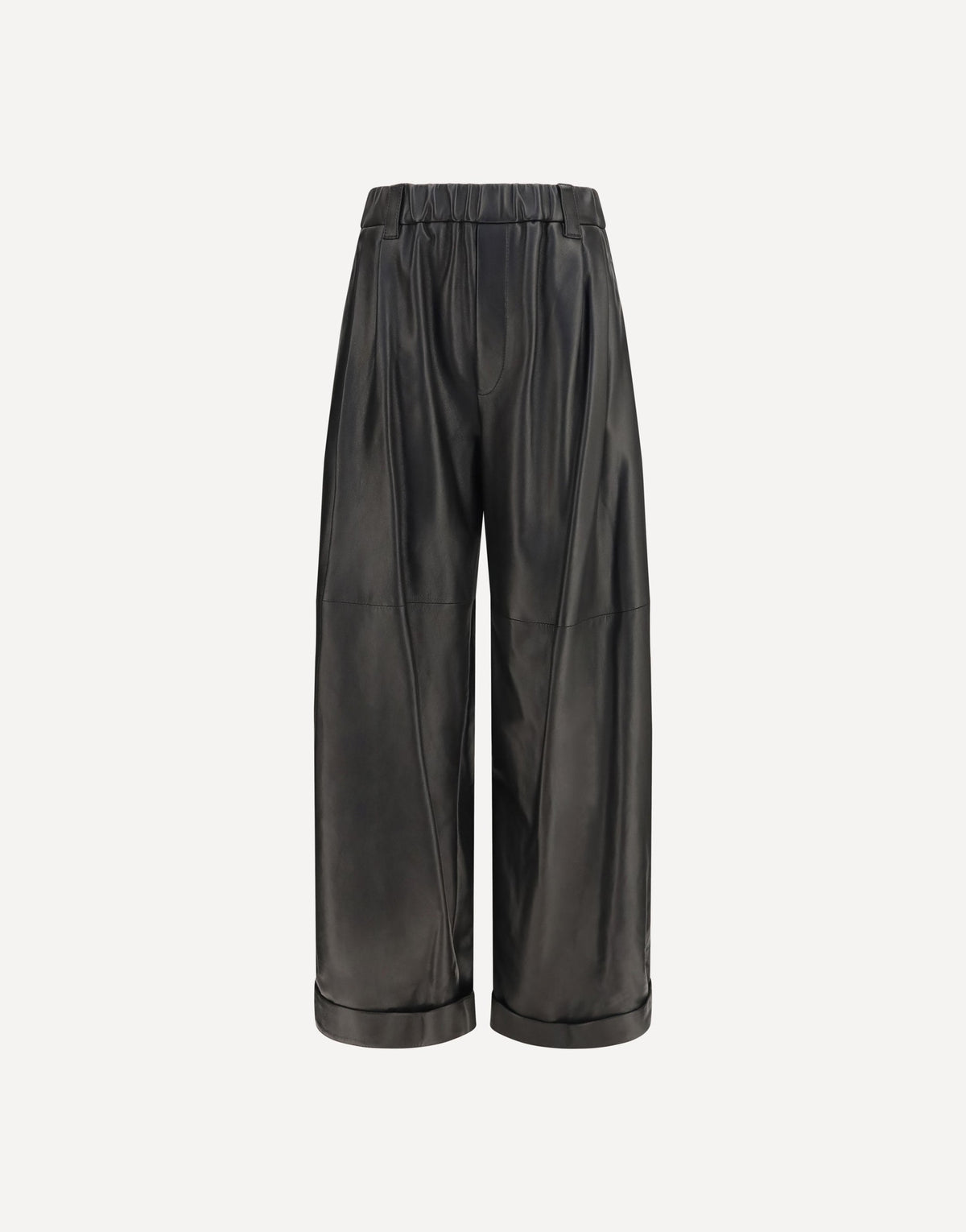 Brunello Cucinelli Baggy Nappa Leather Pants