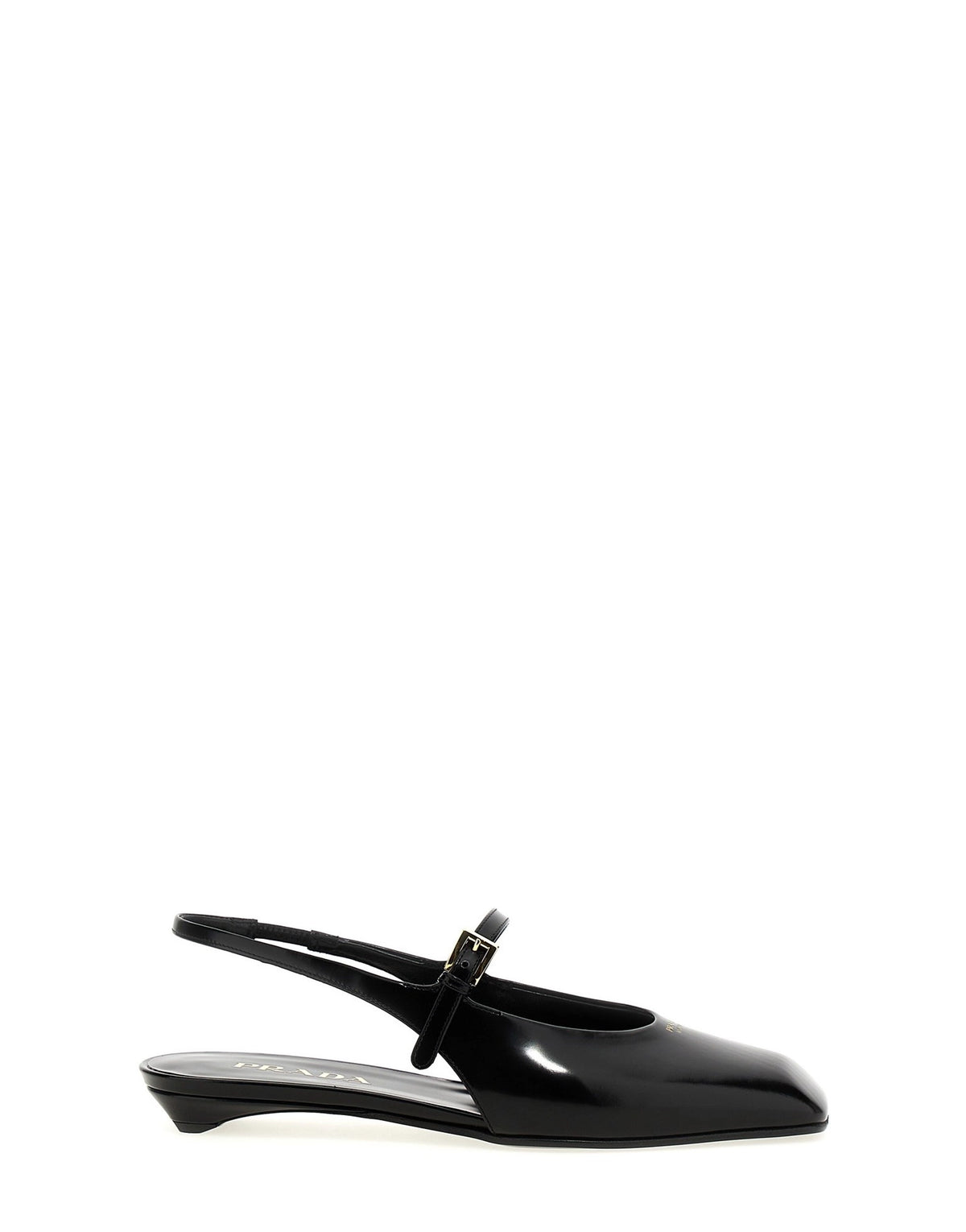 Prada Logo Slingback Flats