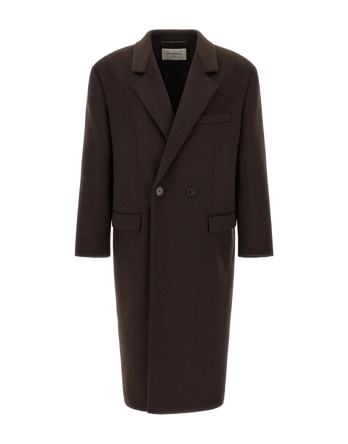 Saint Laurent Double-Face Combed Wool Coat