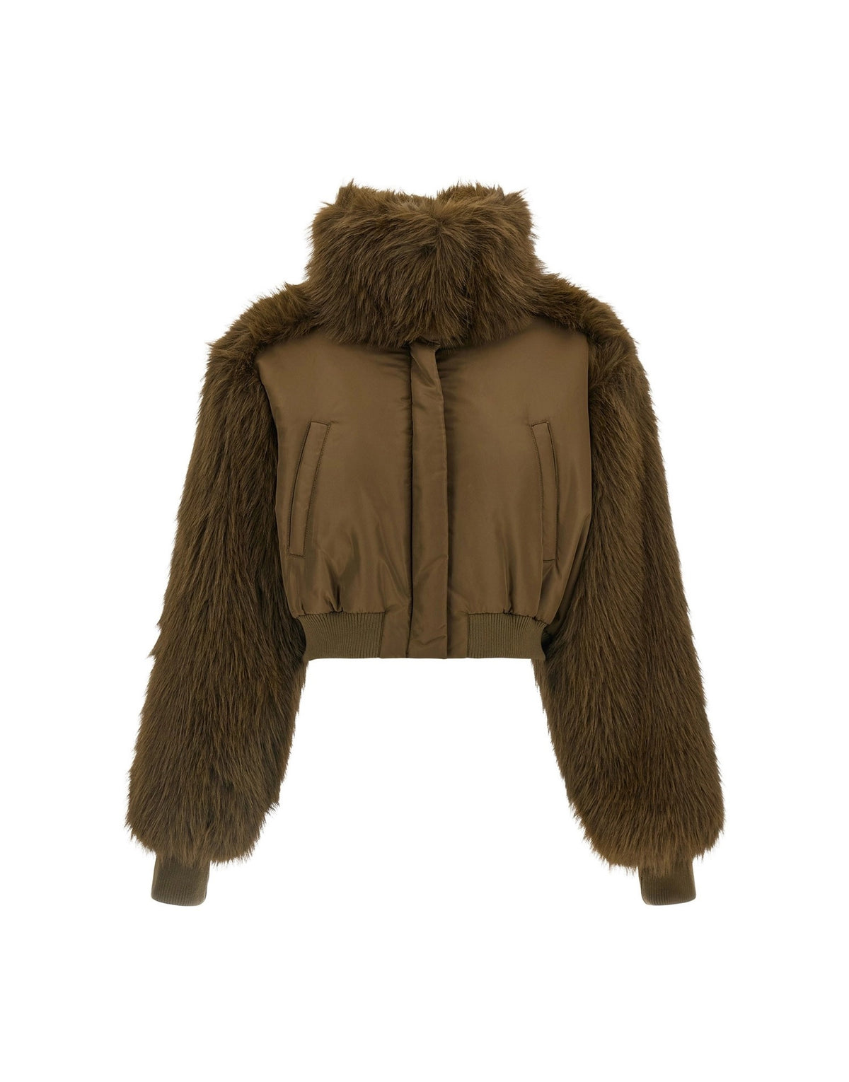 Fabiana Filippi Bi-Material Cropped Jacket