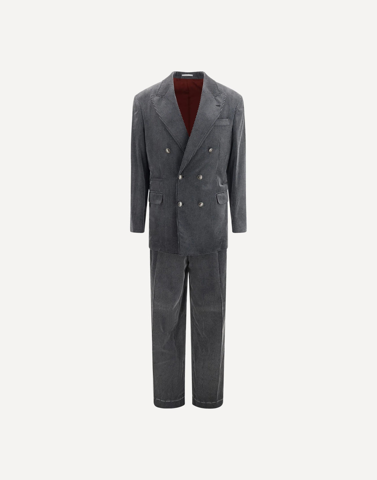 Brunello Cucinelli Ribbed Double-Breasted Suit