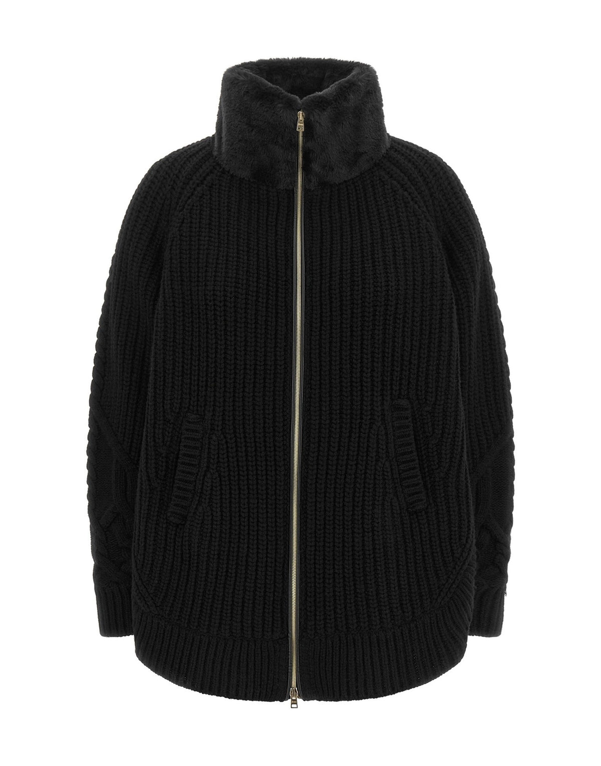 Herno Cardigan With Fur Insert