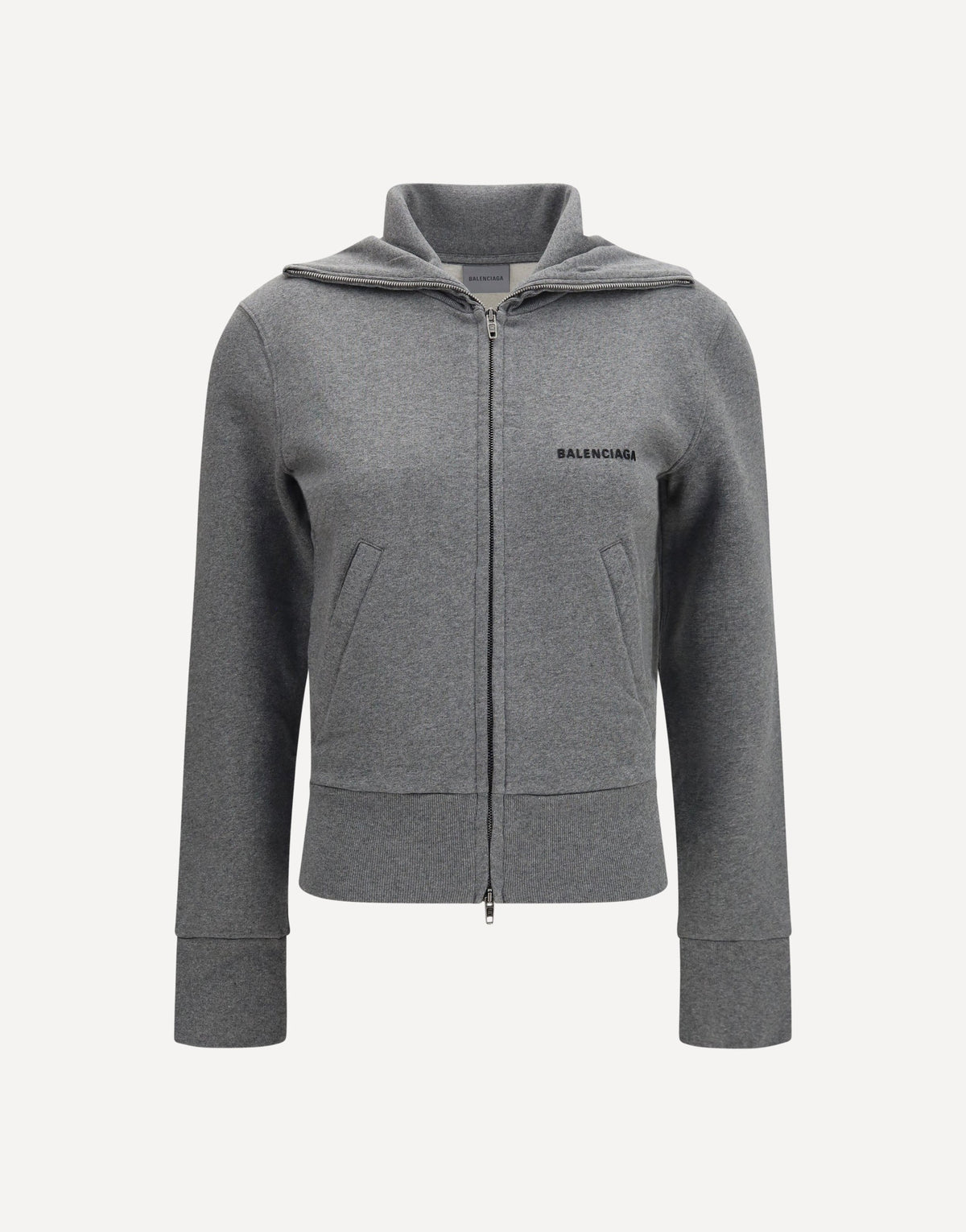 Balenciaga Fitted Zip-Up Hoodie