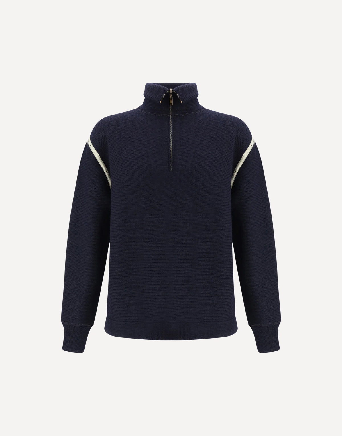 Maison Margiela Wool Half-Zip High-Neck Sweater