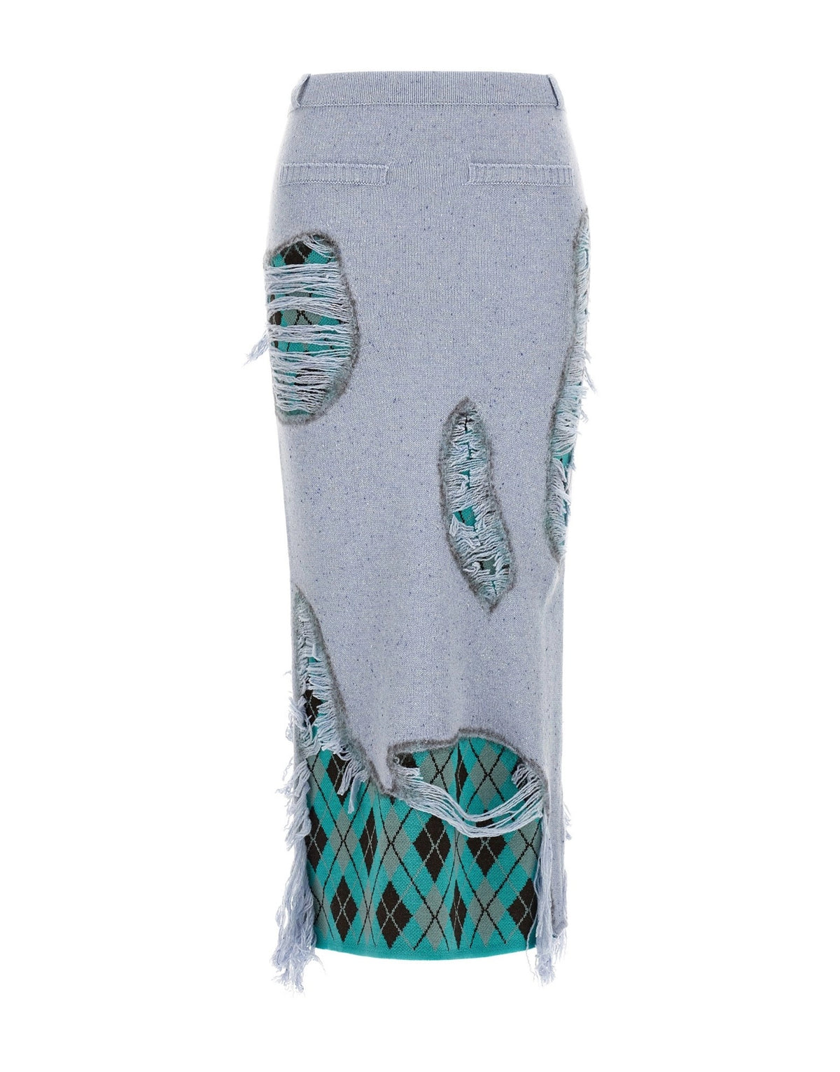 Moschino Deconstructed Argyle Skirt