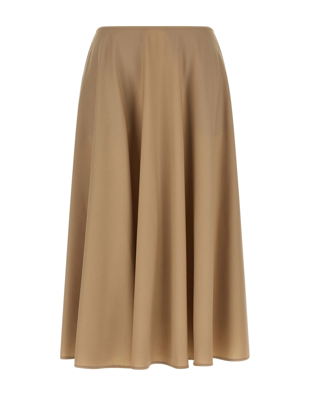 Moschino Stretch Wool Midi Skirt