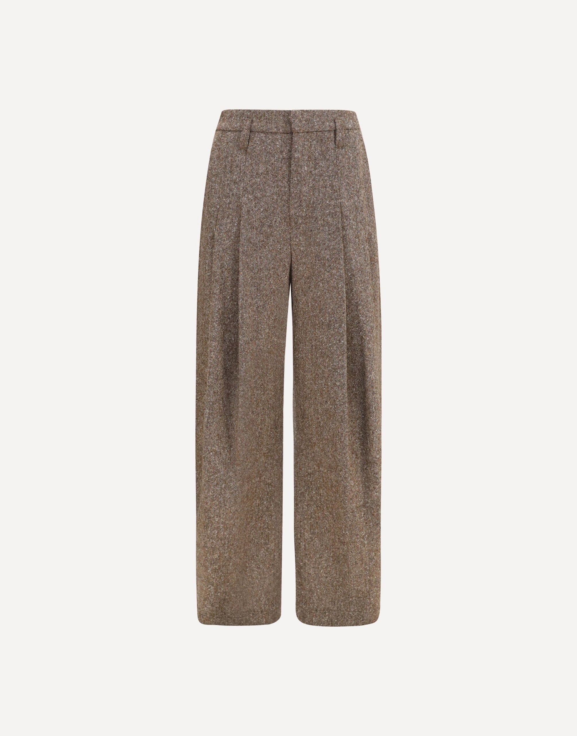 Brunello Cucinelli Pantalones palazzo de lana virgen con detalle de Monili