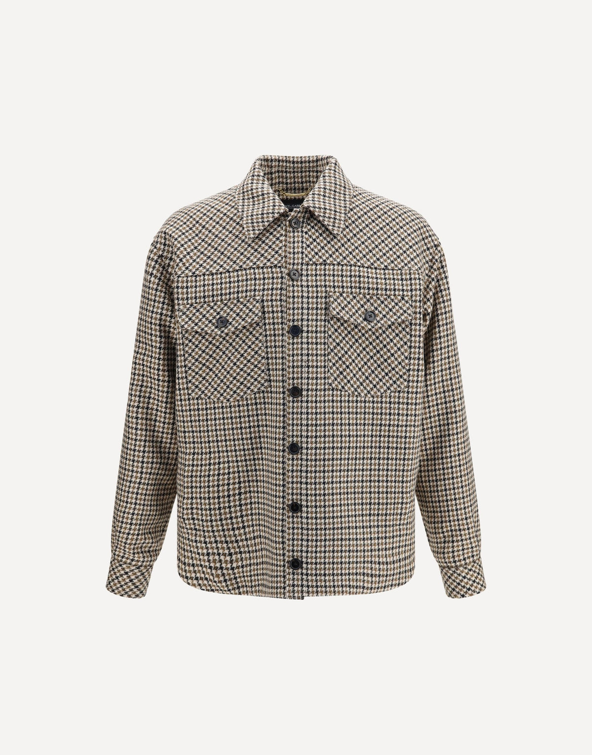 Dolce & Gabbana Quilted Houndstooth Wool Jacket