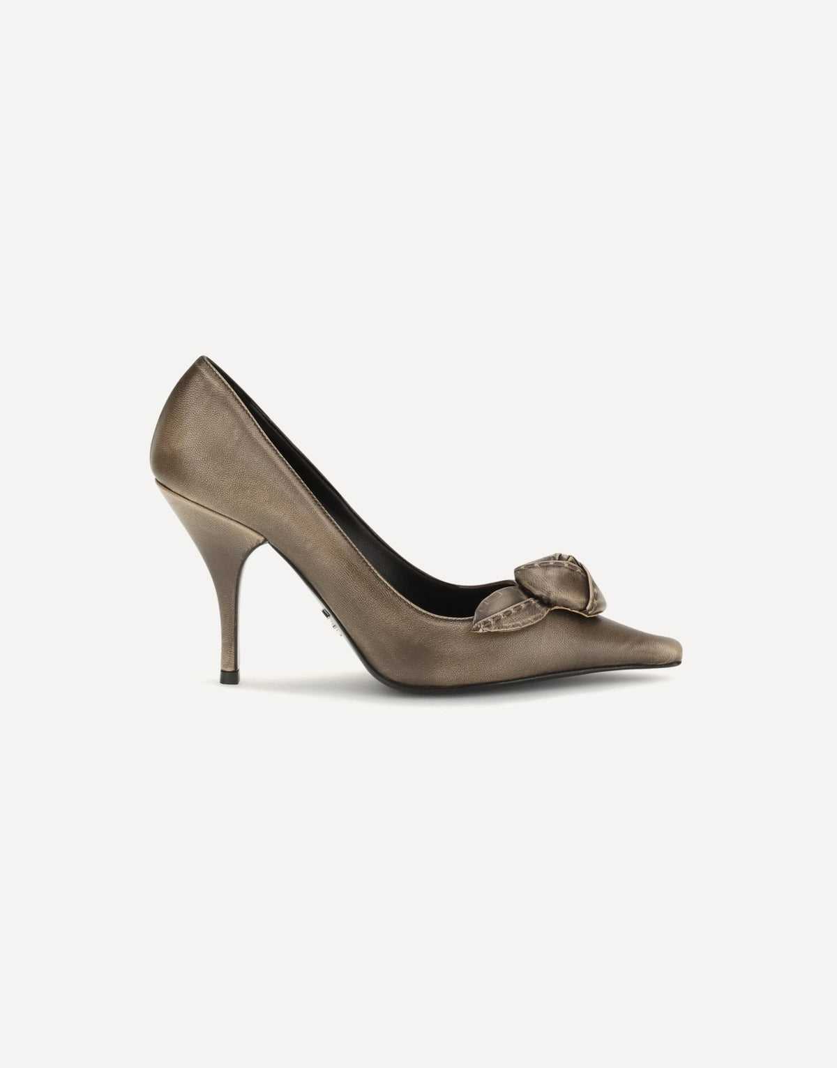 Prada Leather Pumps With Rose Appliqué