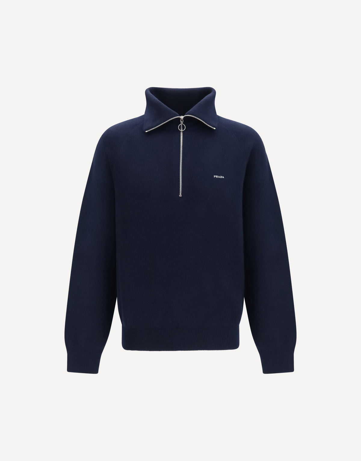 Prada Half-Zip Wool Cashmere Sweater