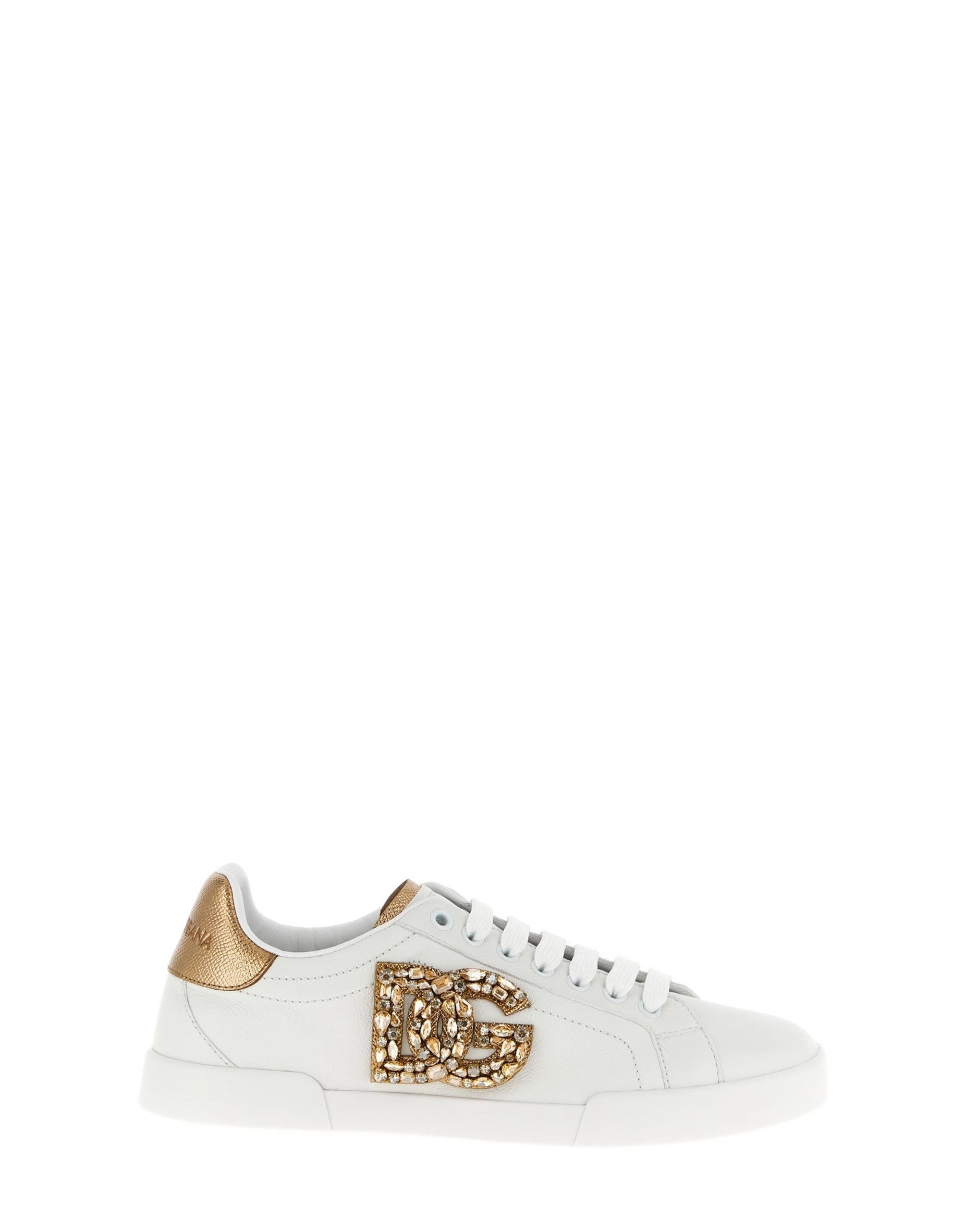 Dolce & Gabbana Portofino Crystal Low-Top Sneakers