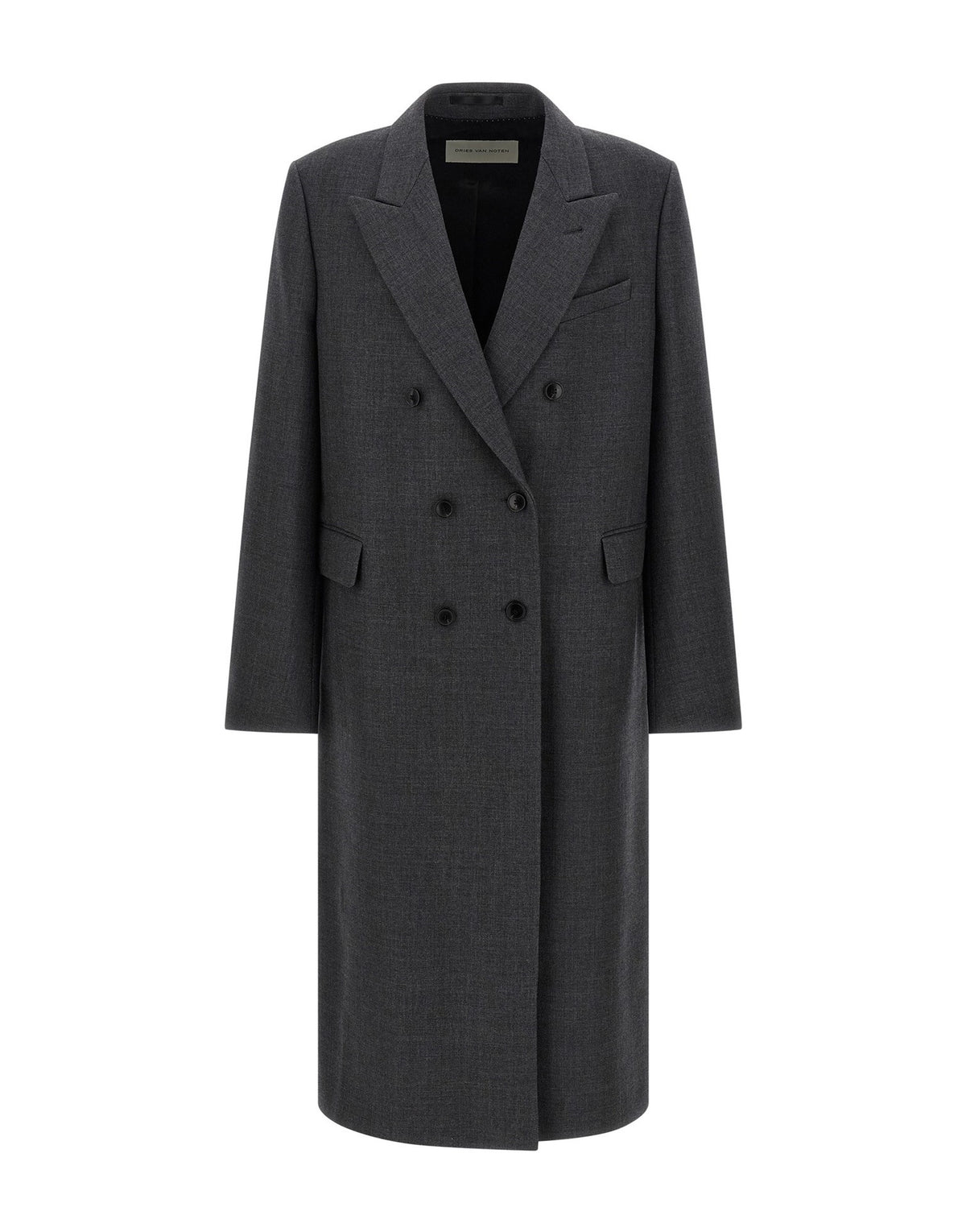 Dries Van Noten Double-Breasted Wool Coat