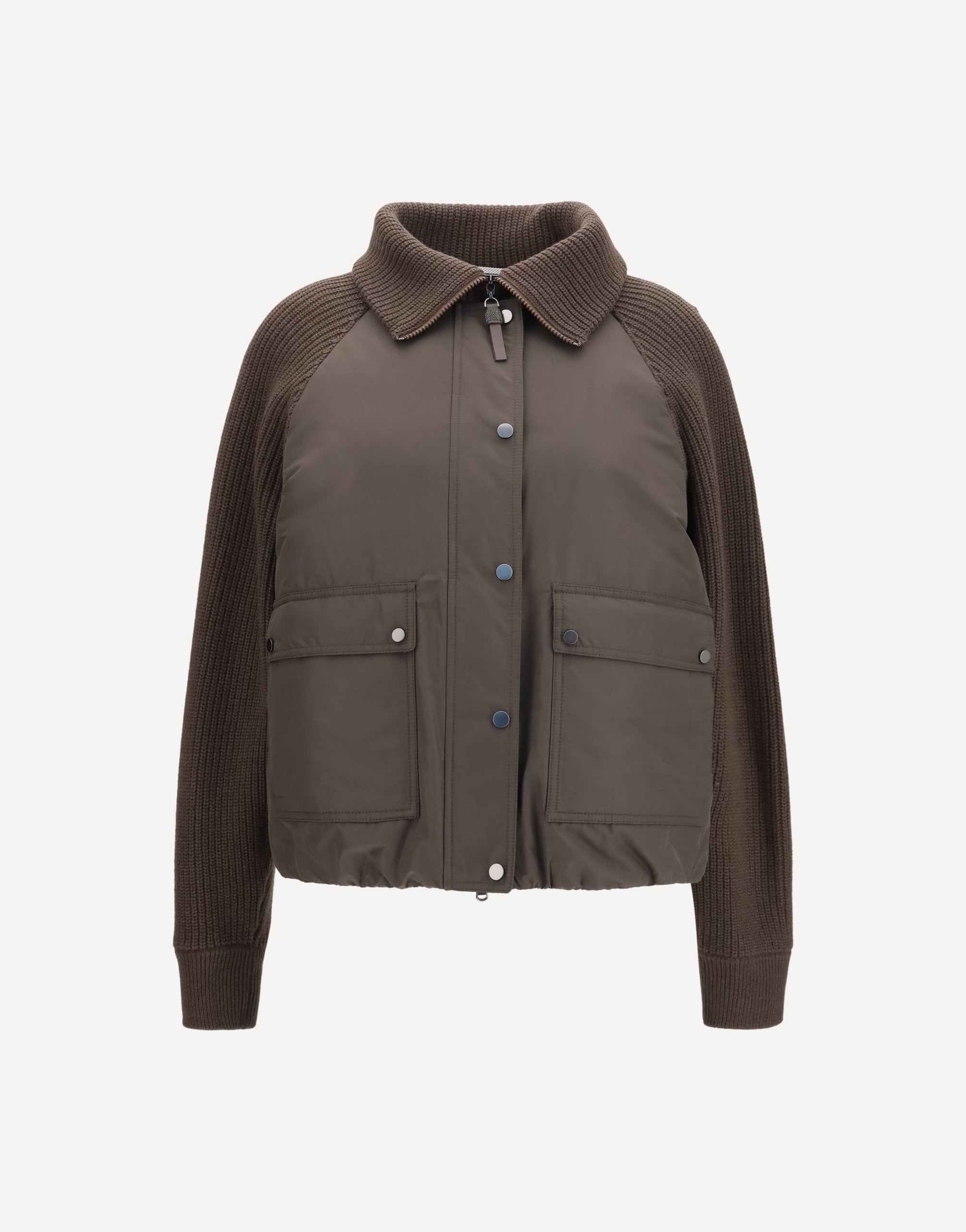 Brunello Cucinelli Down Jacket With Wool Sleeves