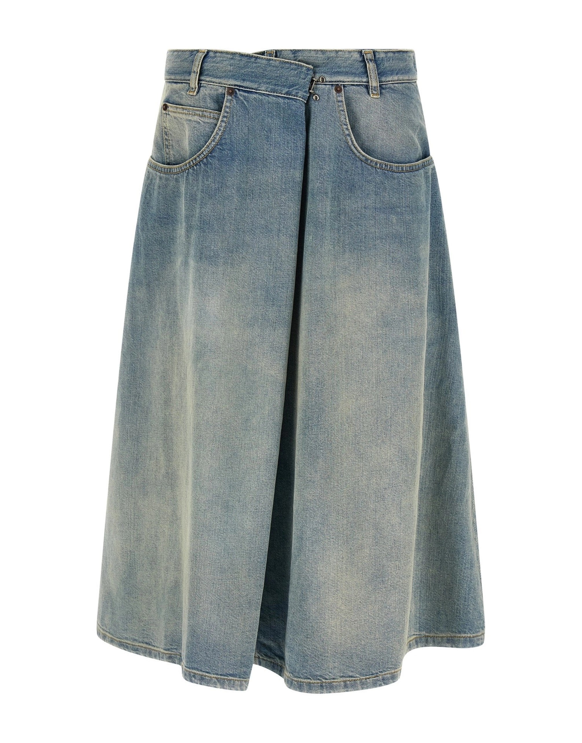 Maison Margiela Denim Wrap Midi Skirt