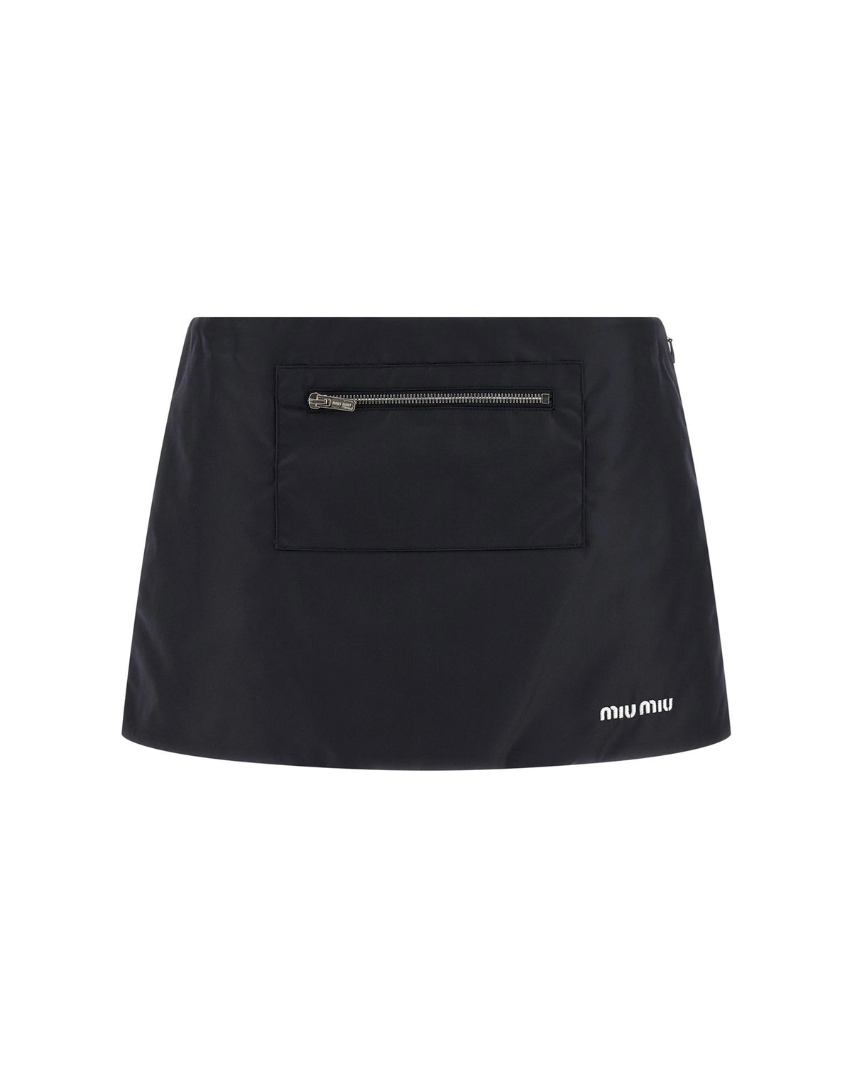 Miu Miu Padded Nylon Fleece Mini Skirt