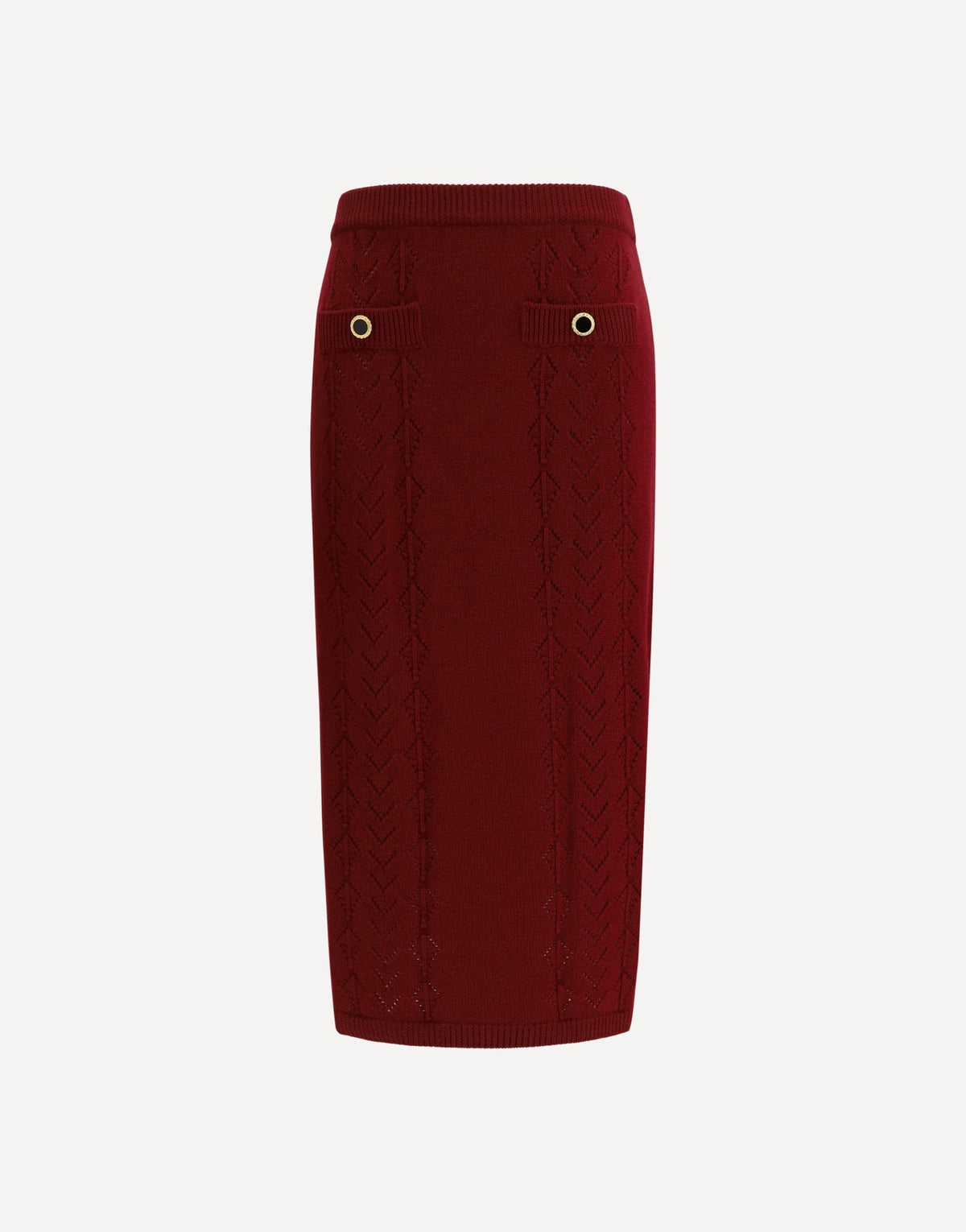 Alessandra Rich Merino Wool Midi Skirt