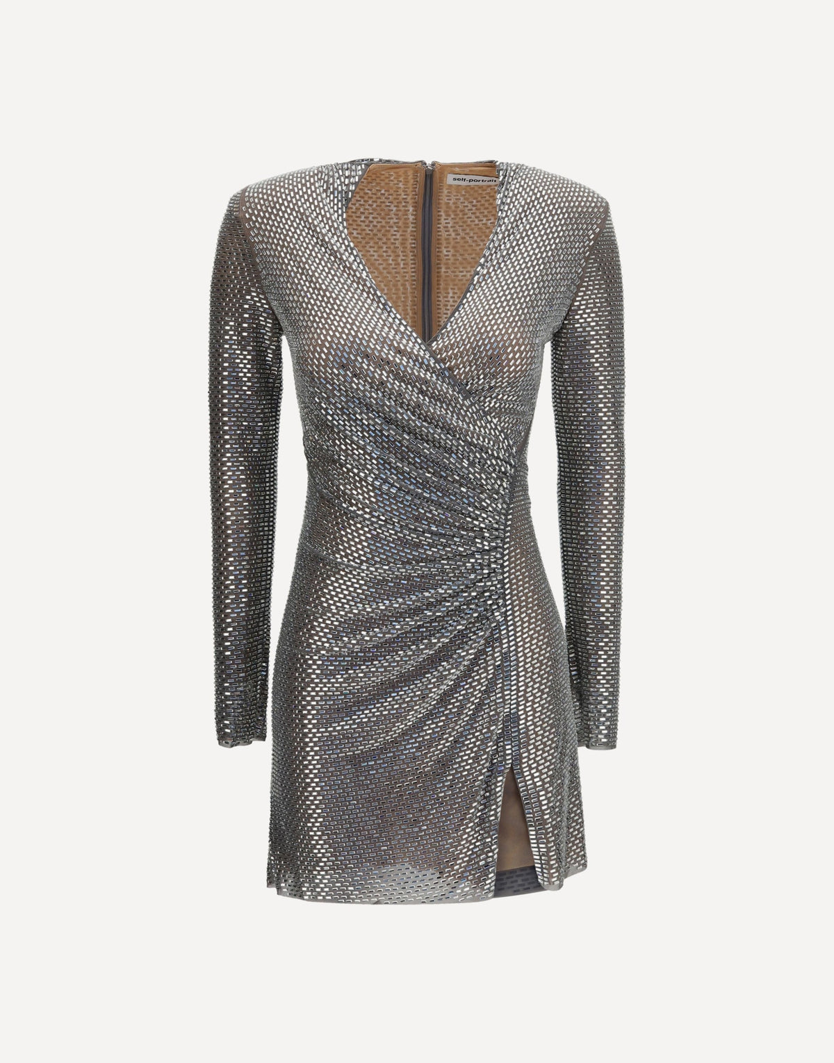 Self-Portrait Jewel-Detail Wrap Dress