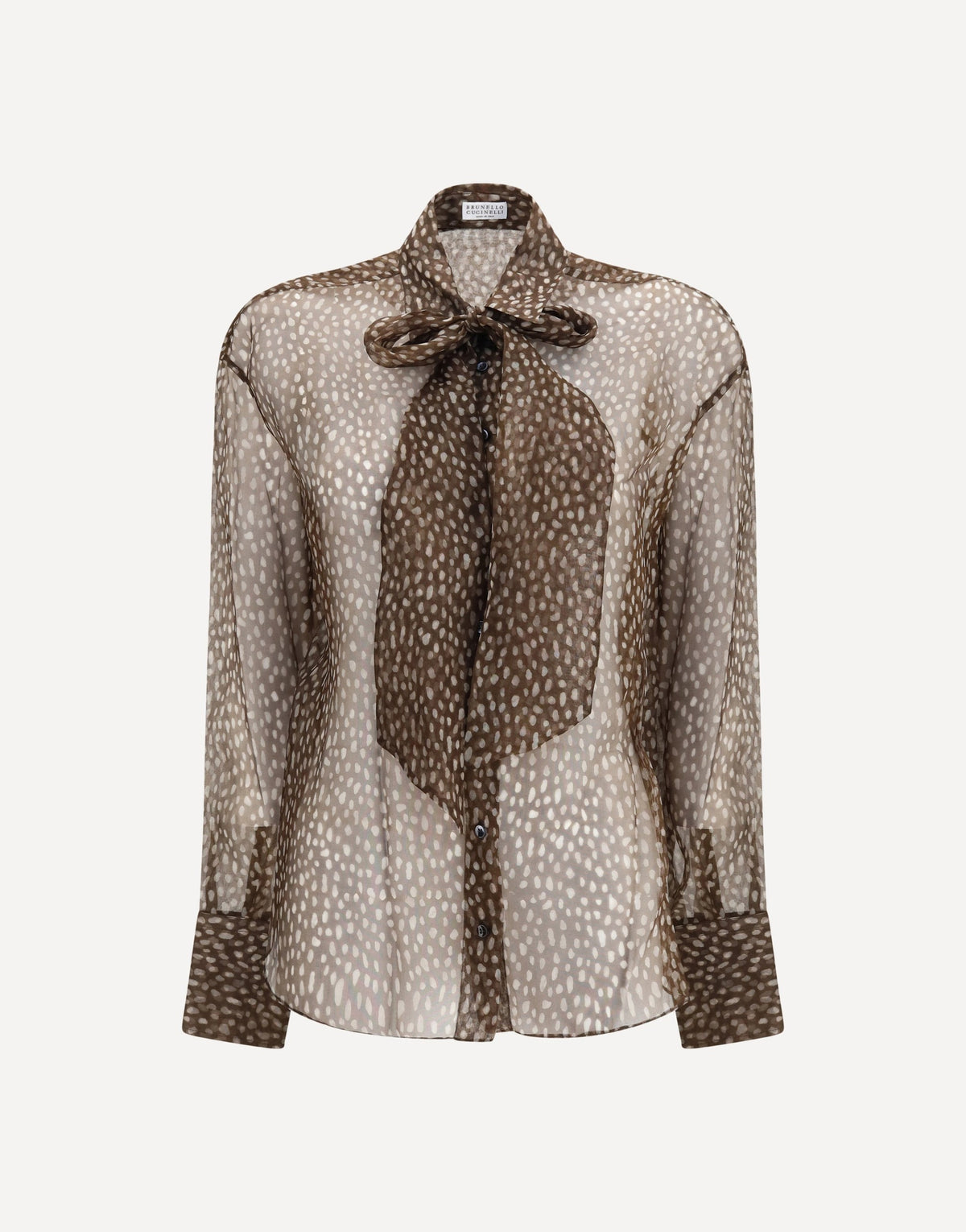 Brunello Cucinelli Dapple Silk Organza Shirt