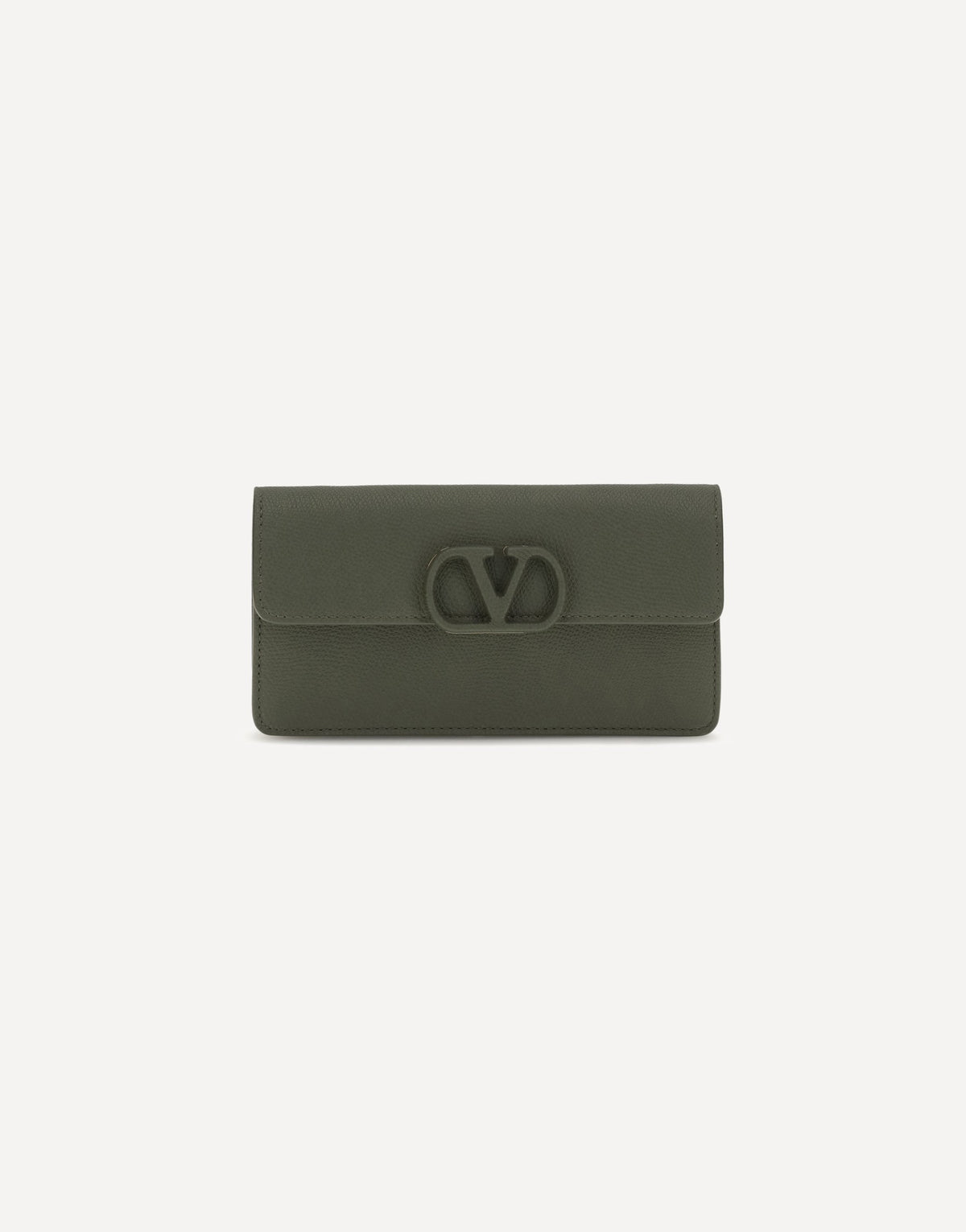 Valentino Garavani VLogo Signature Grainy Calfskin Chain Wallet