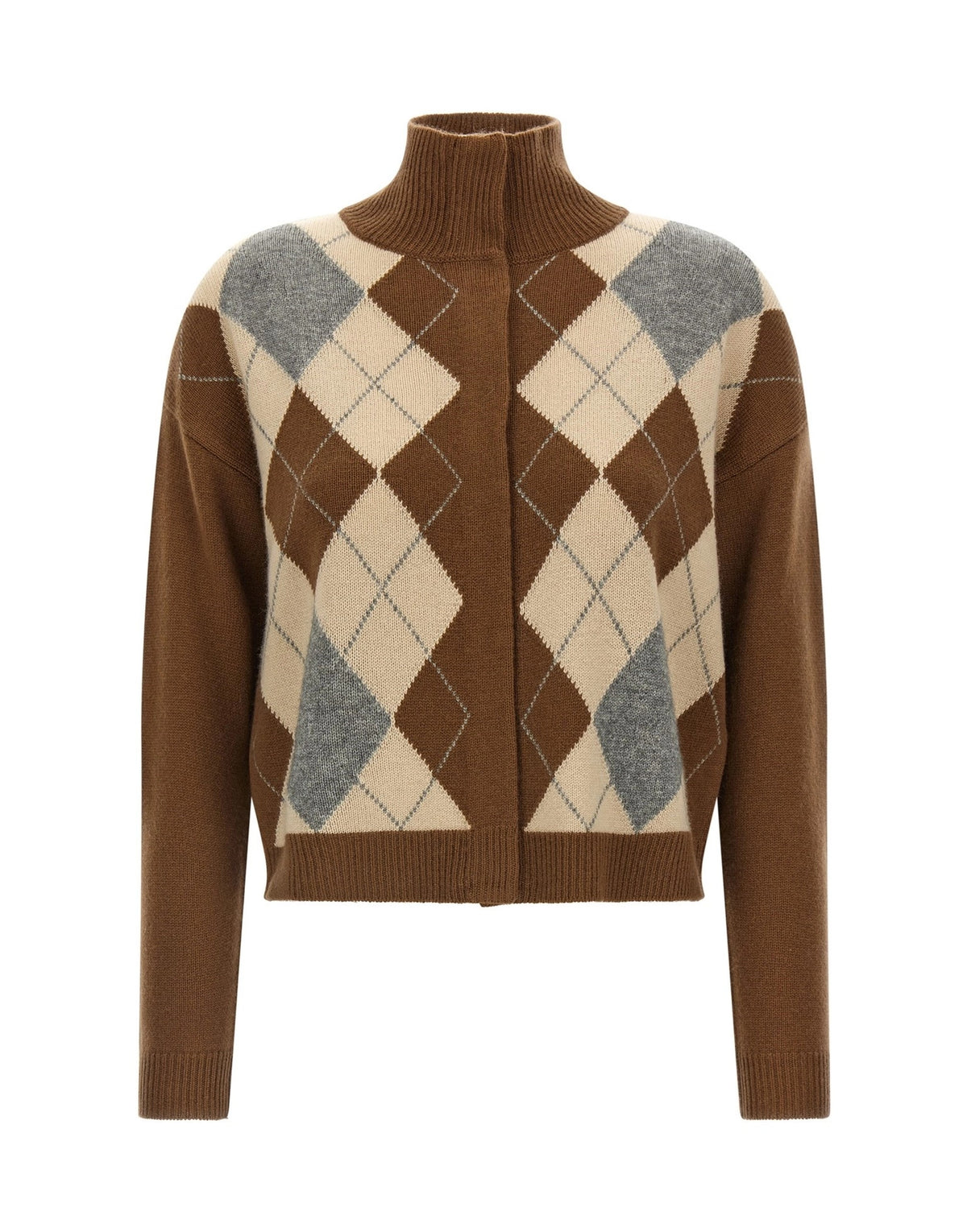 Max Mara Pacche Argyle Cardigan