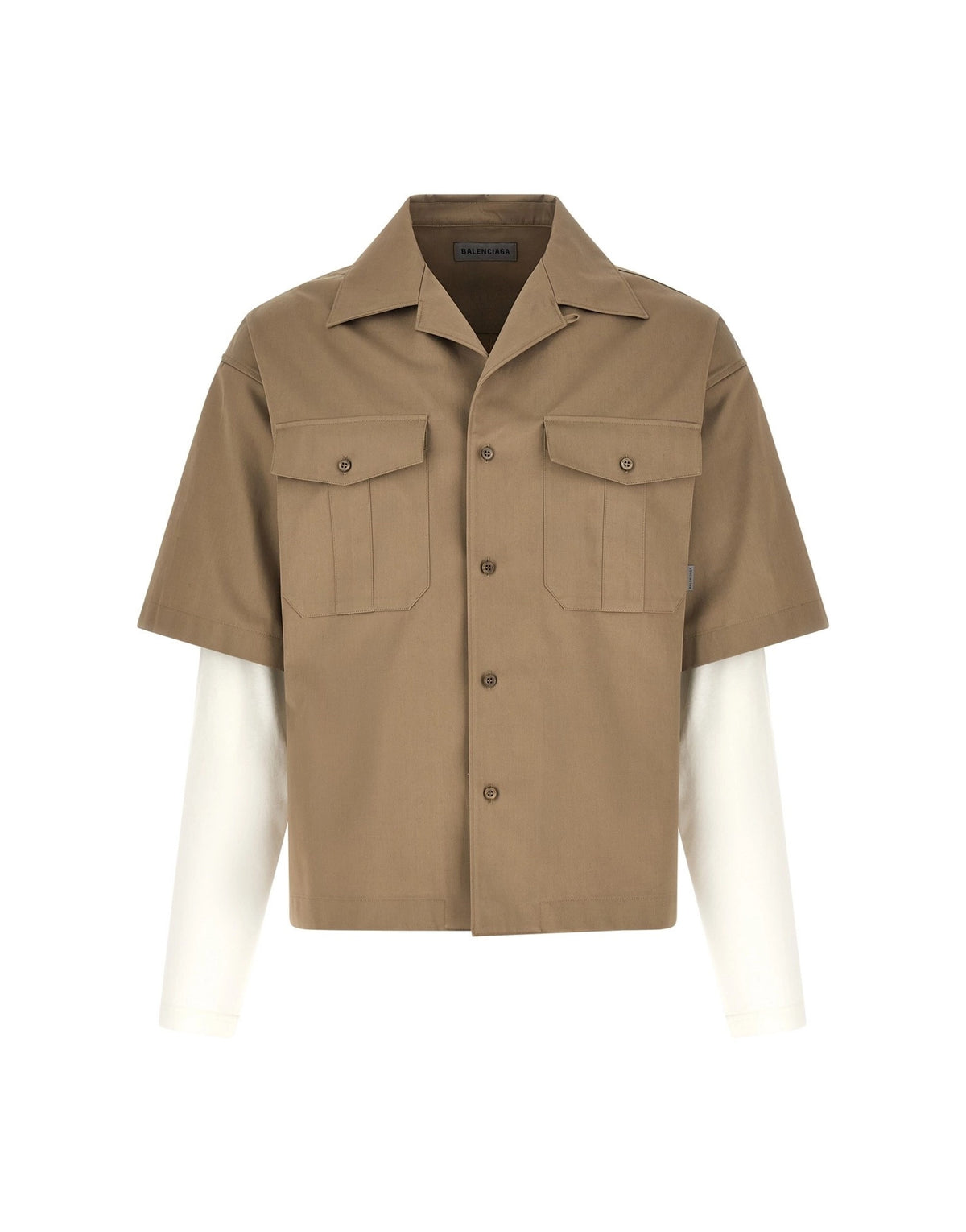Balenciaga Double-Layer Cotton Shirt