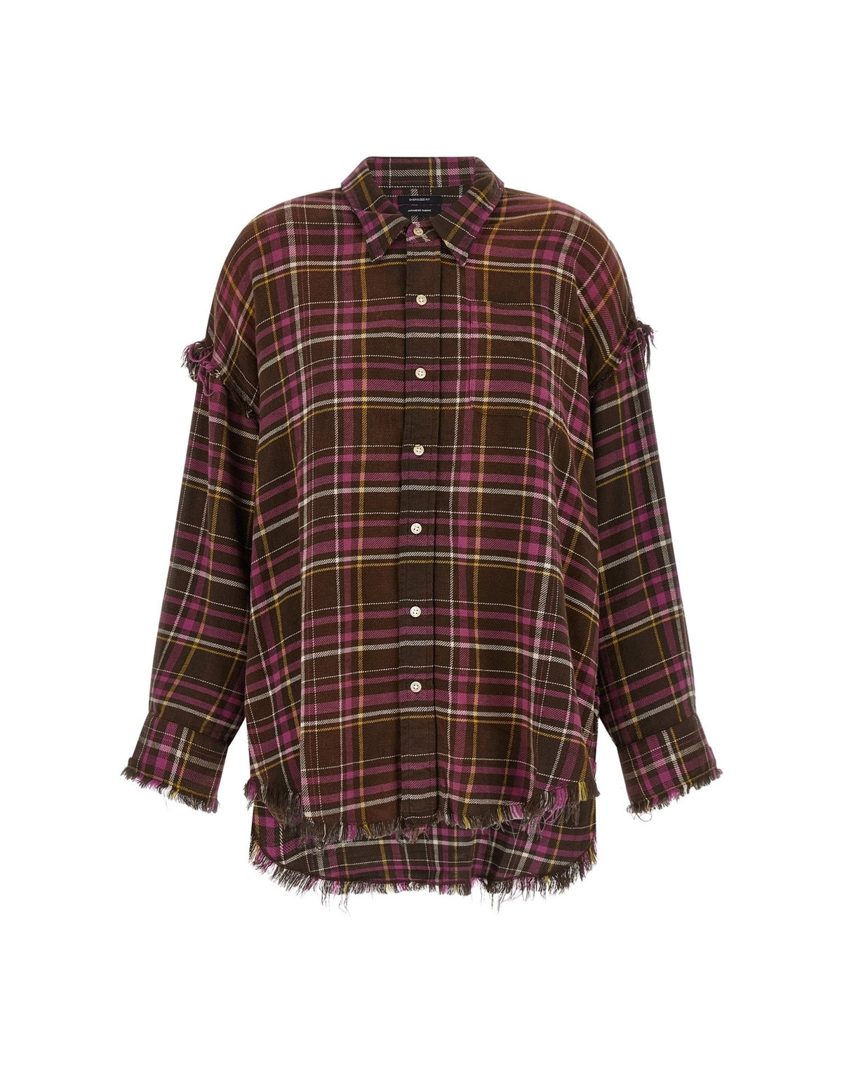 R13 Fringed Tartan Shirt