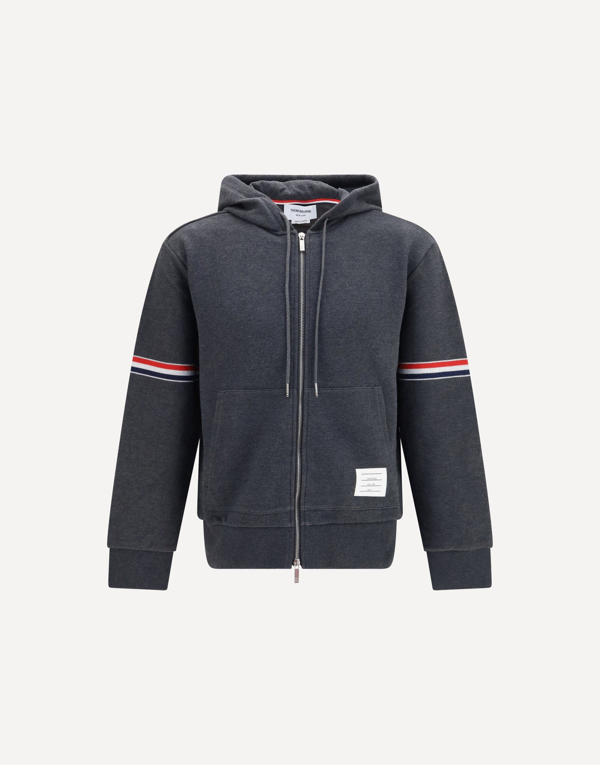 Thom Browne Classic Loopback 4-Bar Zip-Up Hoodie