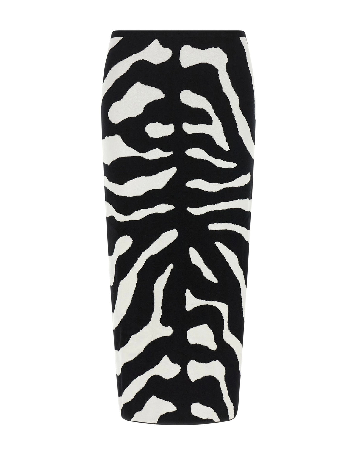 Moschino Zebra Intarsia Midi Skirt