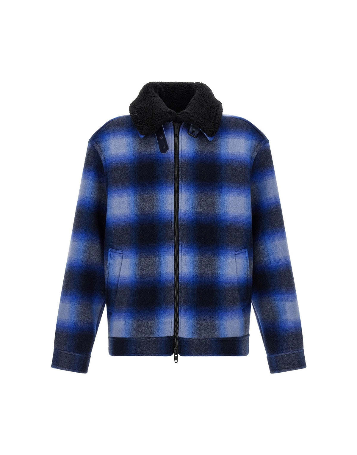 Balenciaga Checked Flannel Bomber Jacket