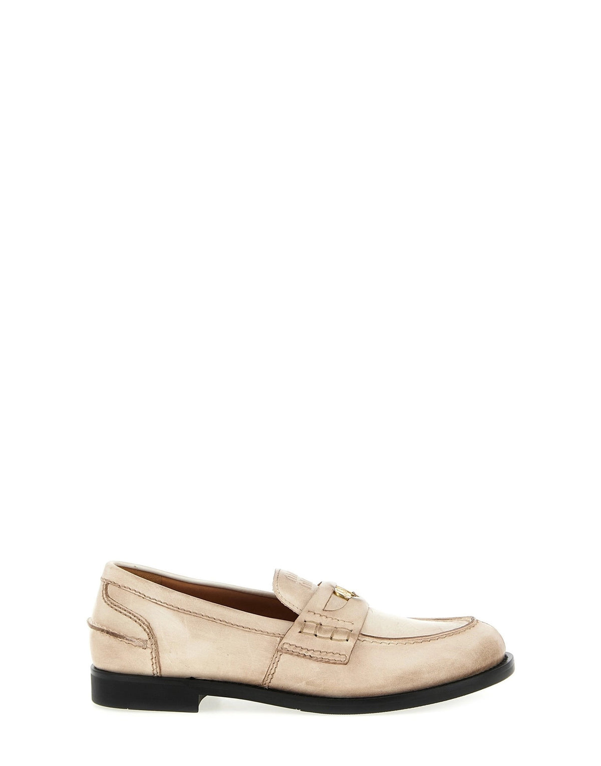Miu Miu Waxed Leather Loafers