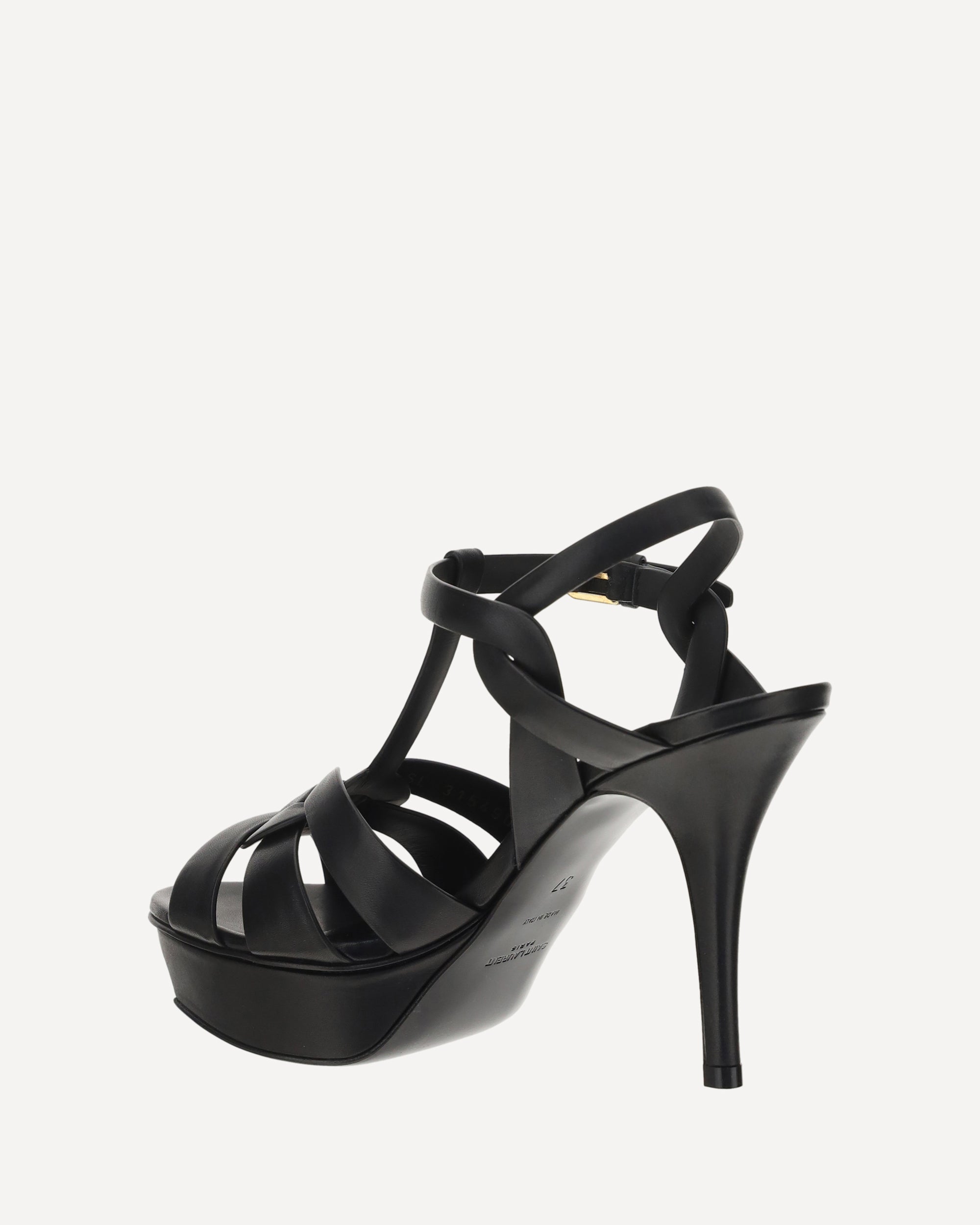 Saint Laurent Leather Platform Sandals - alternate view