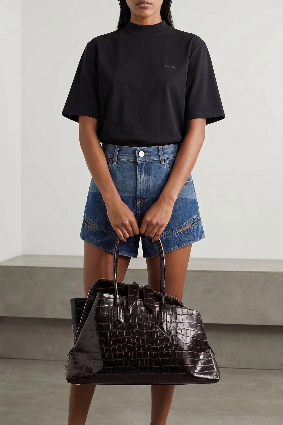 The Attico Mock-Neck T-Shirt