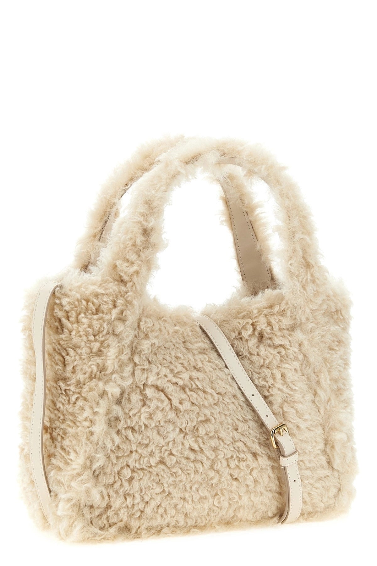 Stella McCartney Shearling Logo Shopping Bag - alternate view