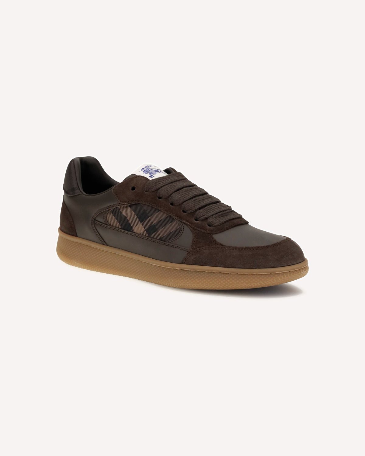 Burberry Terrace Check Leather Suede Sneakers - alternate view