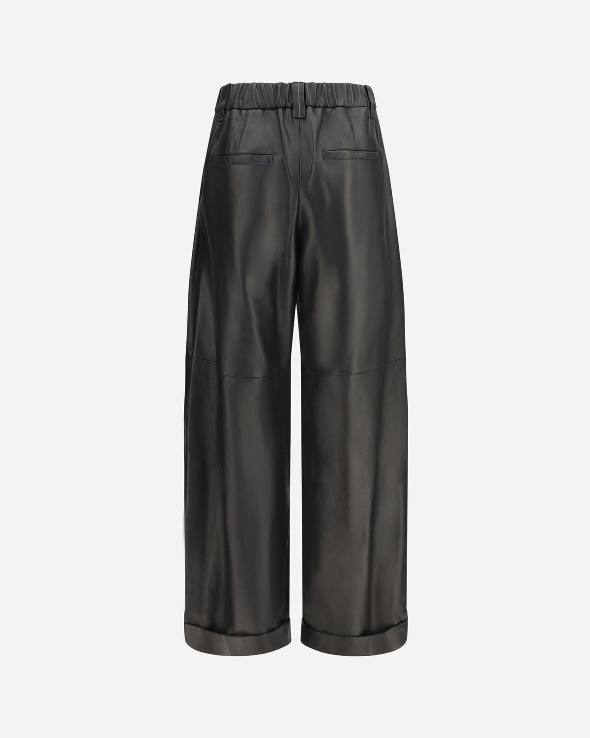 Brunello Cucinelli Baggy Nappa Leather Pants - alternate view