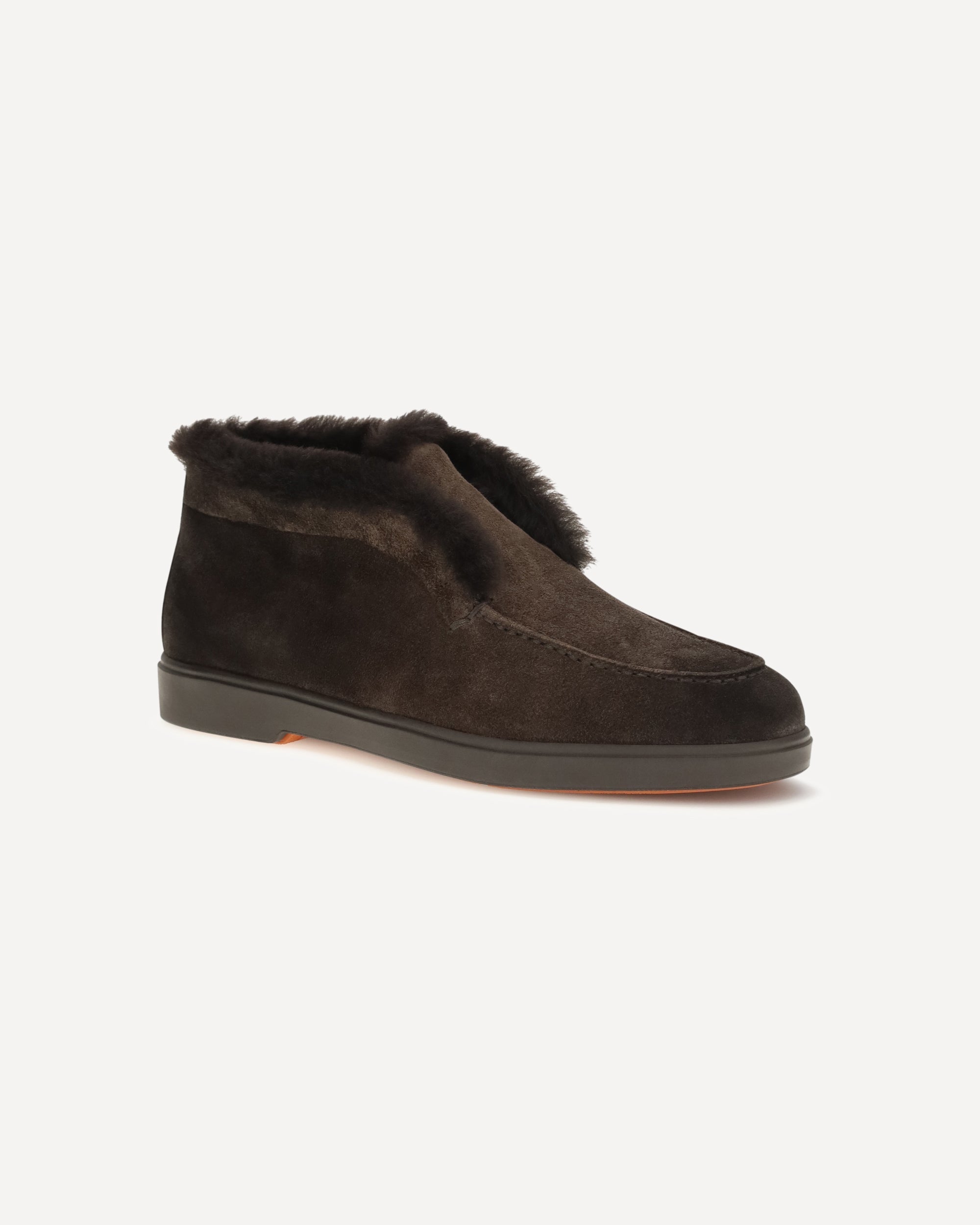 Santoni Suede Shearling Ankle Boots - alternate view