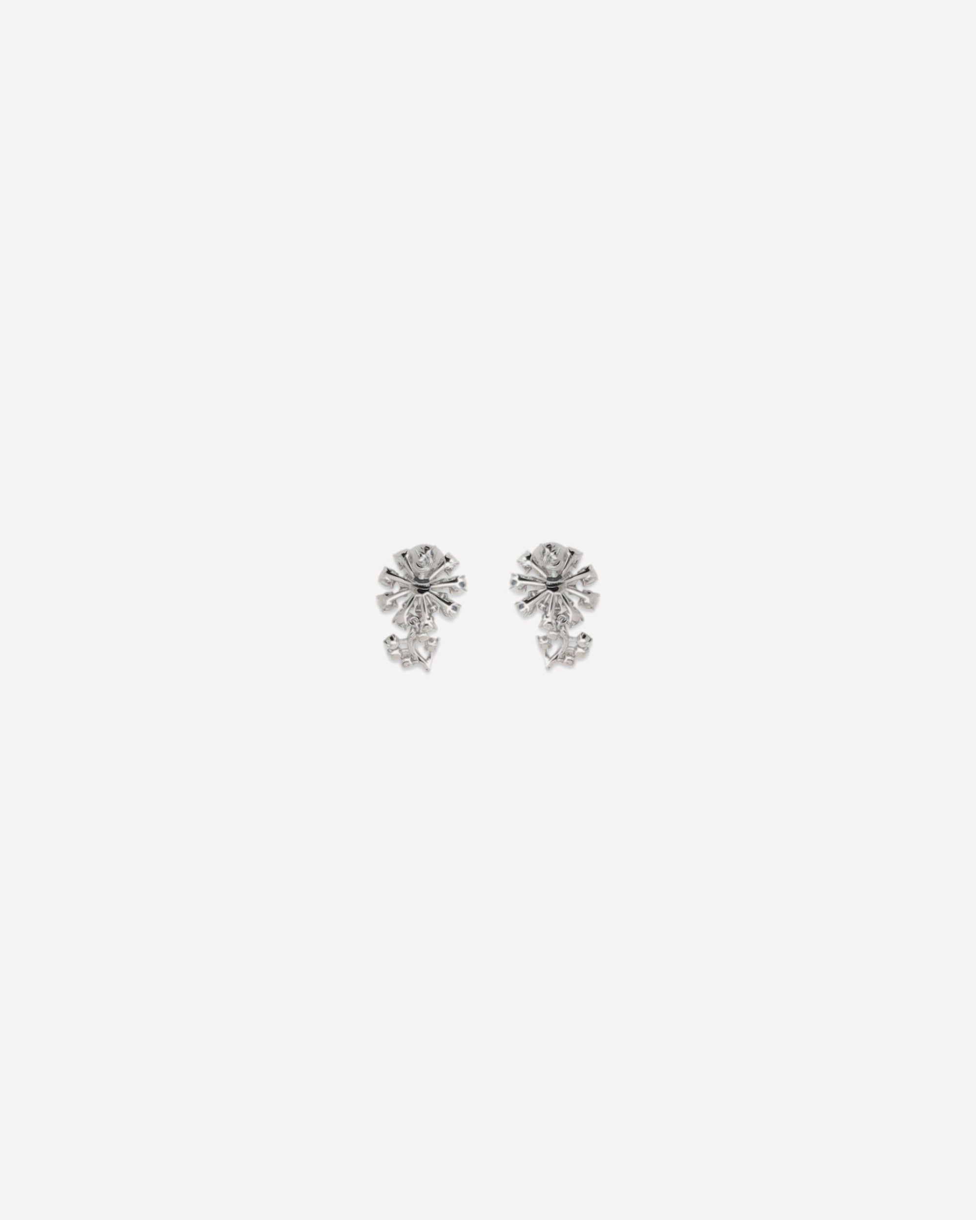 Self-Portrait Crystal Flower Earrings