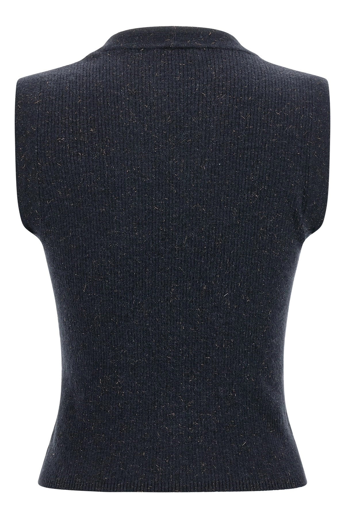 Brunello Cucinelli Sparkling Ribbed Cashmere Vest - alternate view
